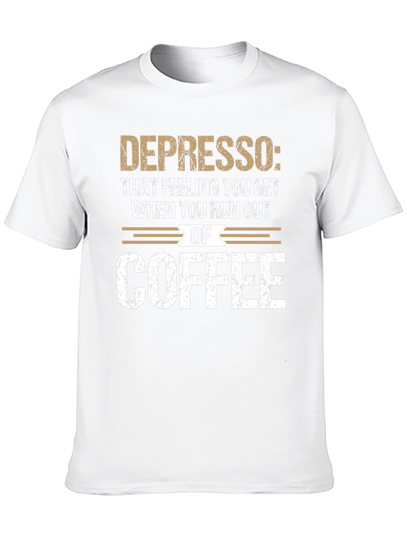 Black Depresso Coffee T-Shirt: Funny Caffeine Humor Tee view 10