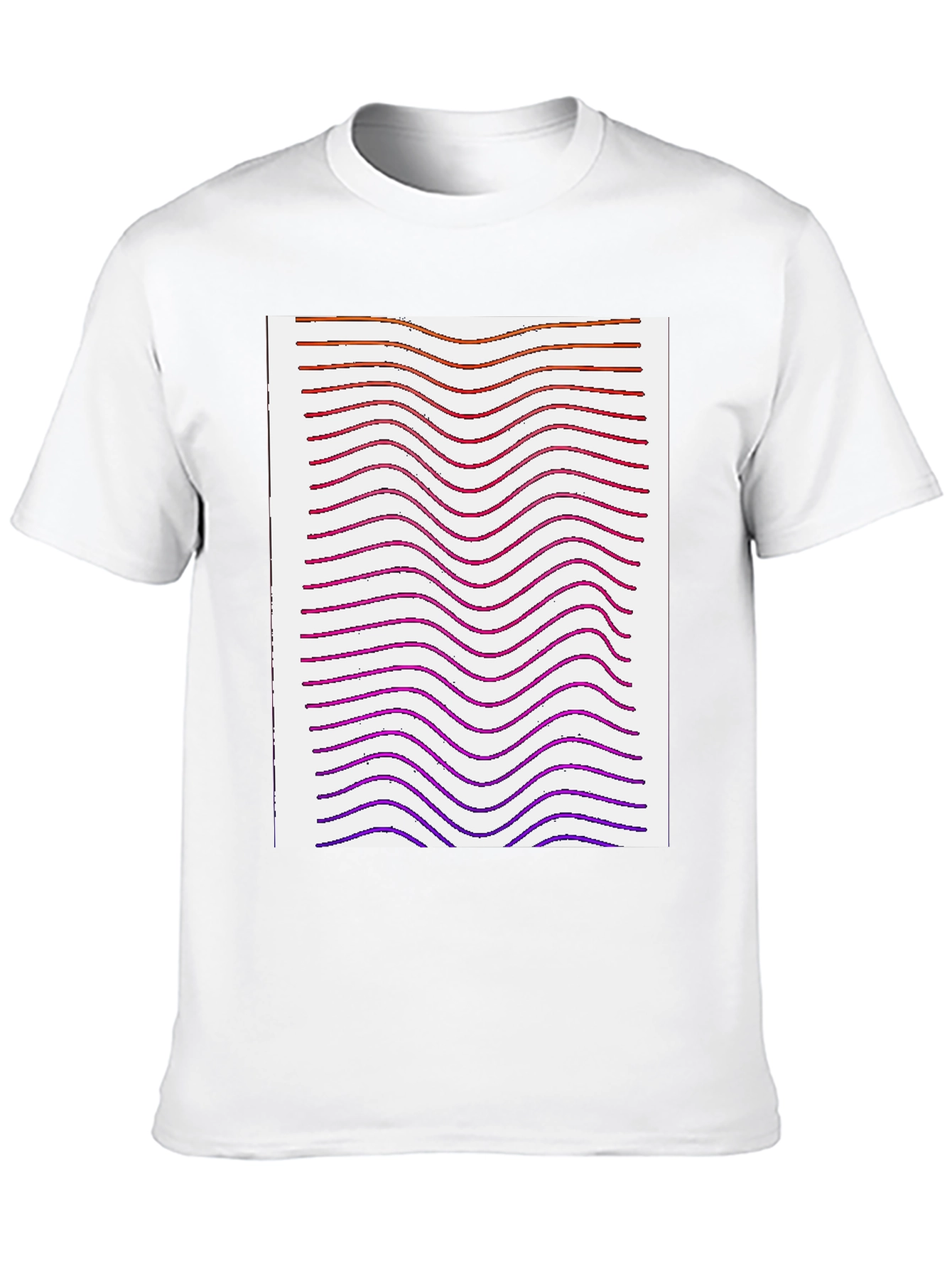 Black Abstract Wave Pattern Tee view 10