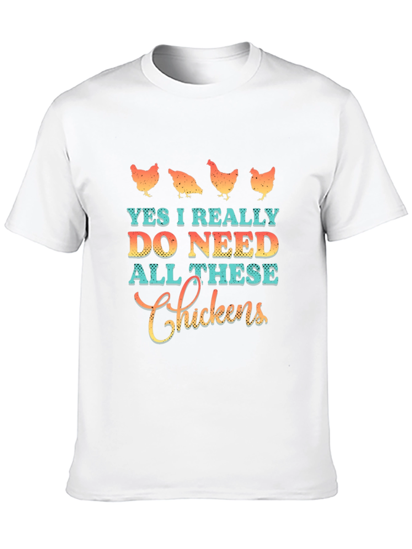 Black Funny Chicken Lover T-Shirt - Yes I Need All These Chickens view 10