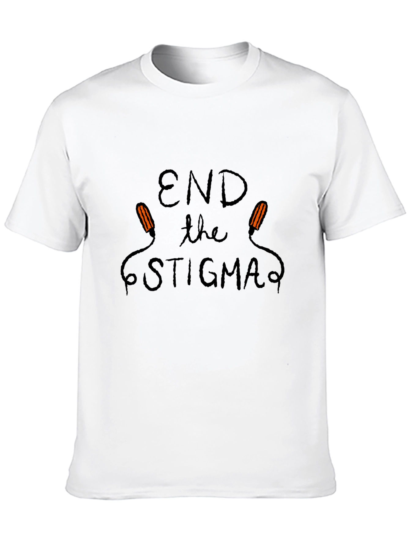 Black End the Stigma Tee - Black Cotton view 10