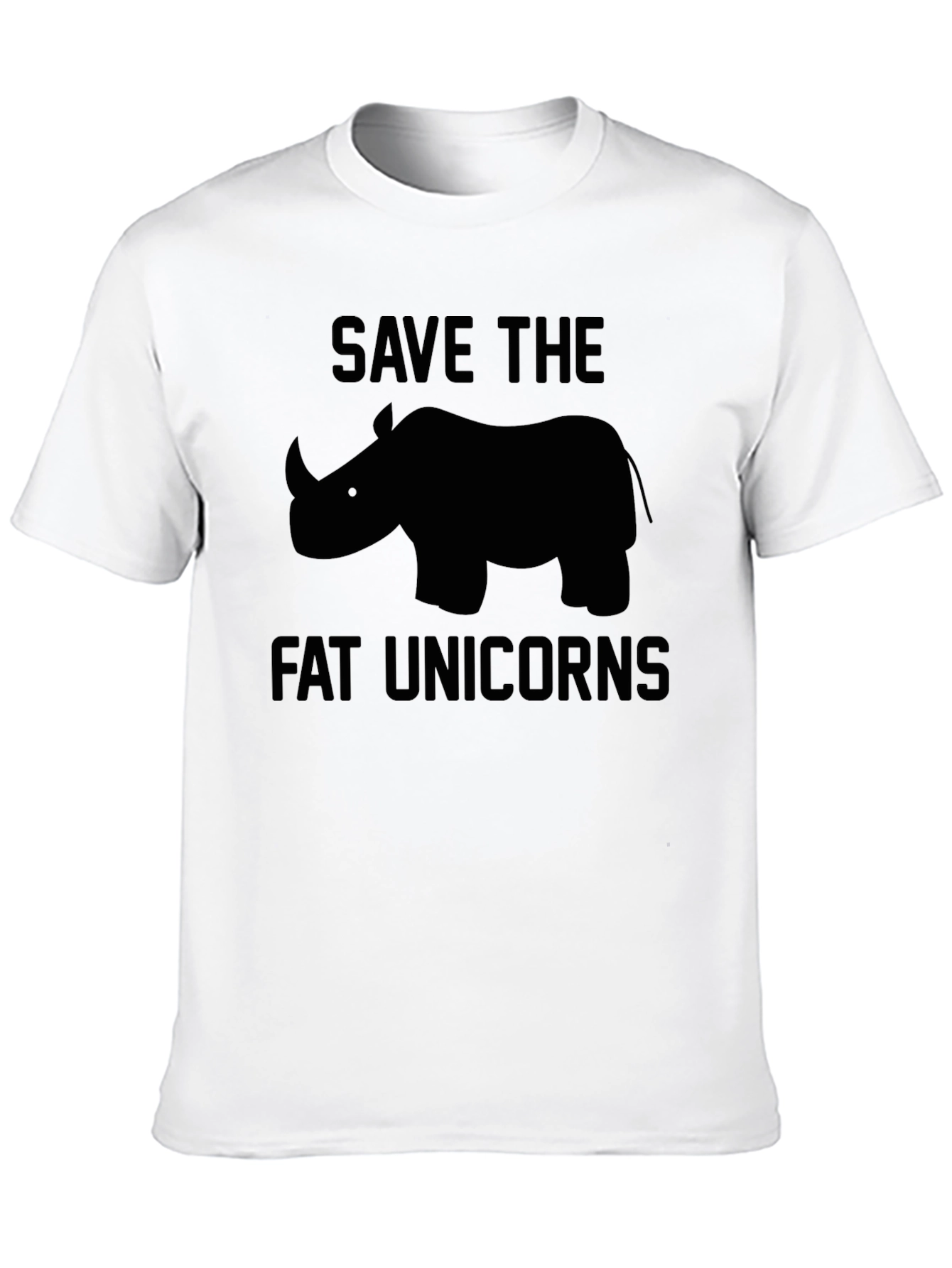 Black Save The Fat Unicorns Graphic Tee view 10