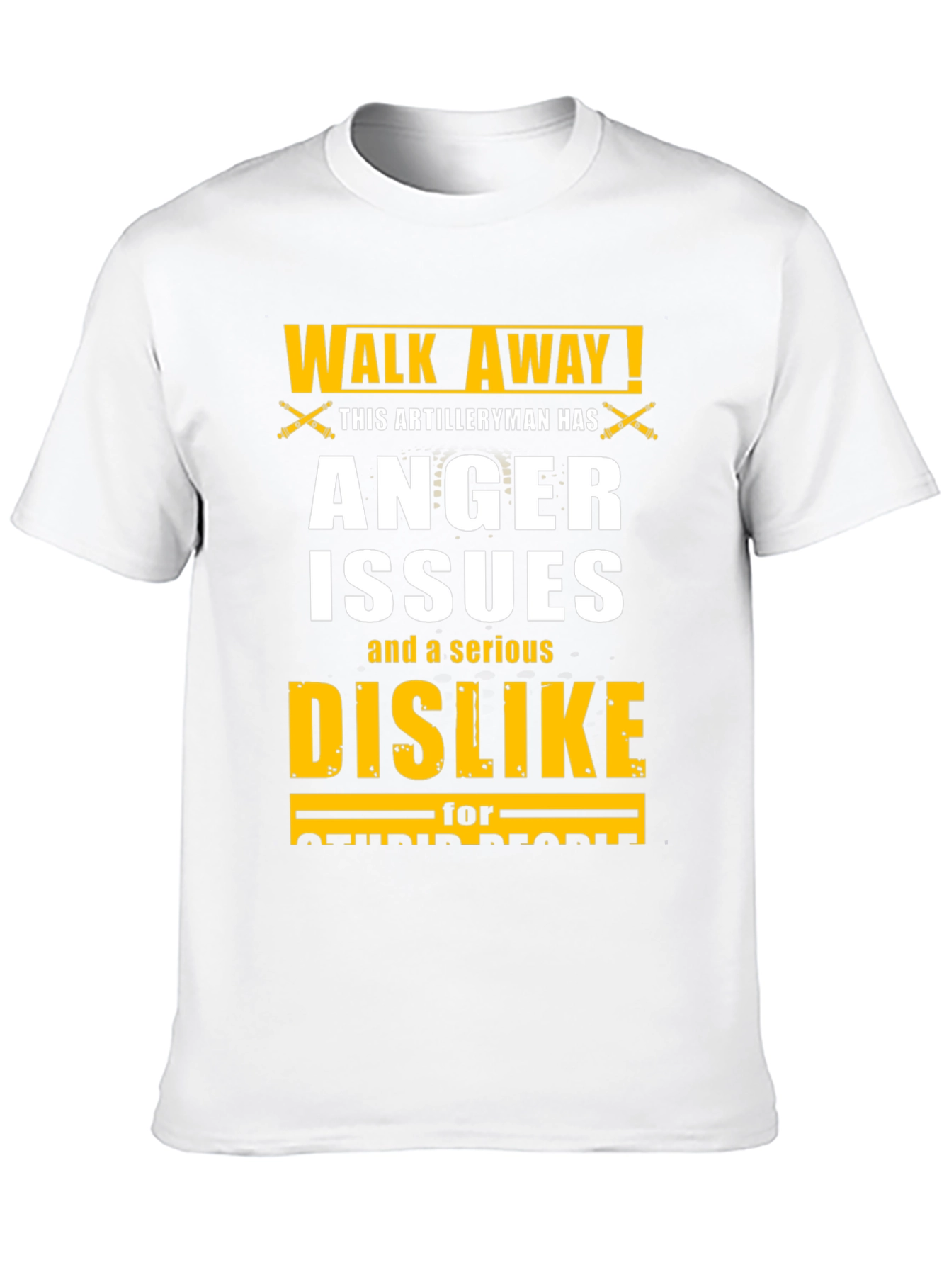 Black Walk Away Artilleryman Anger Issues T-Shirt view 10
