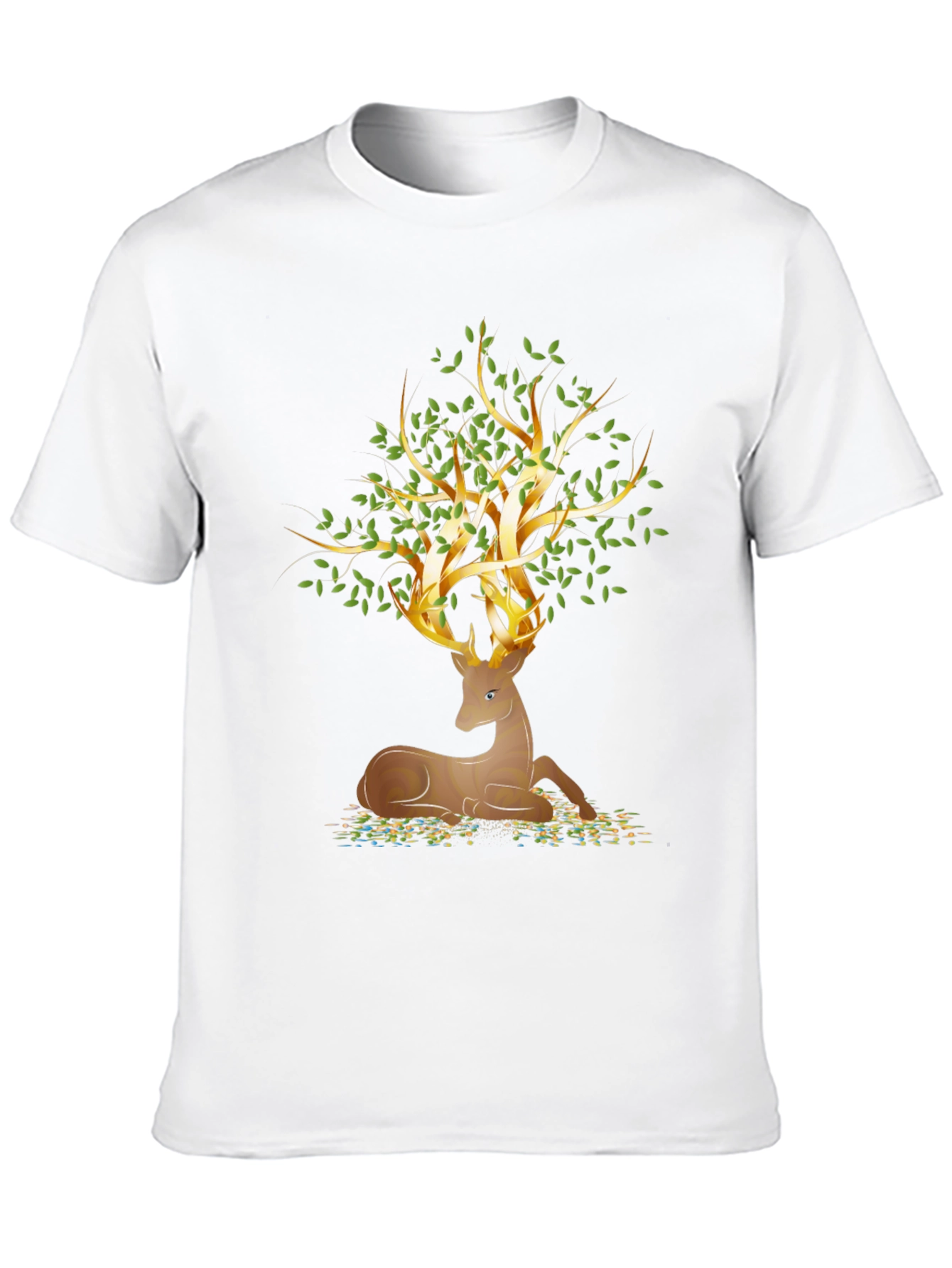 Black Deer Tree Graphic Tee - Nature Inspired Style view 10