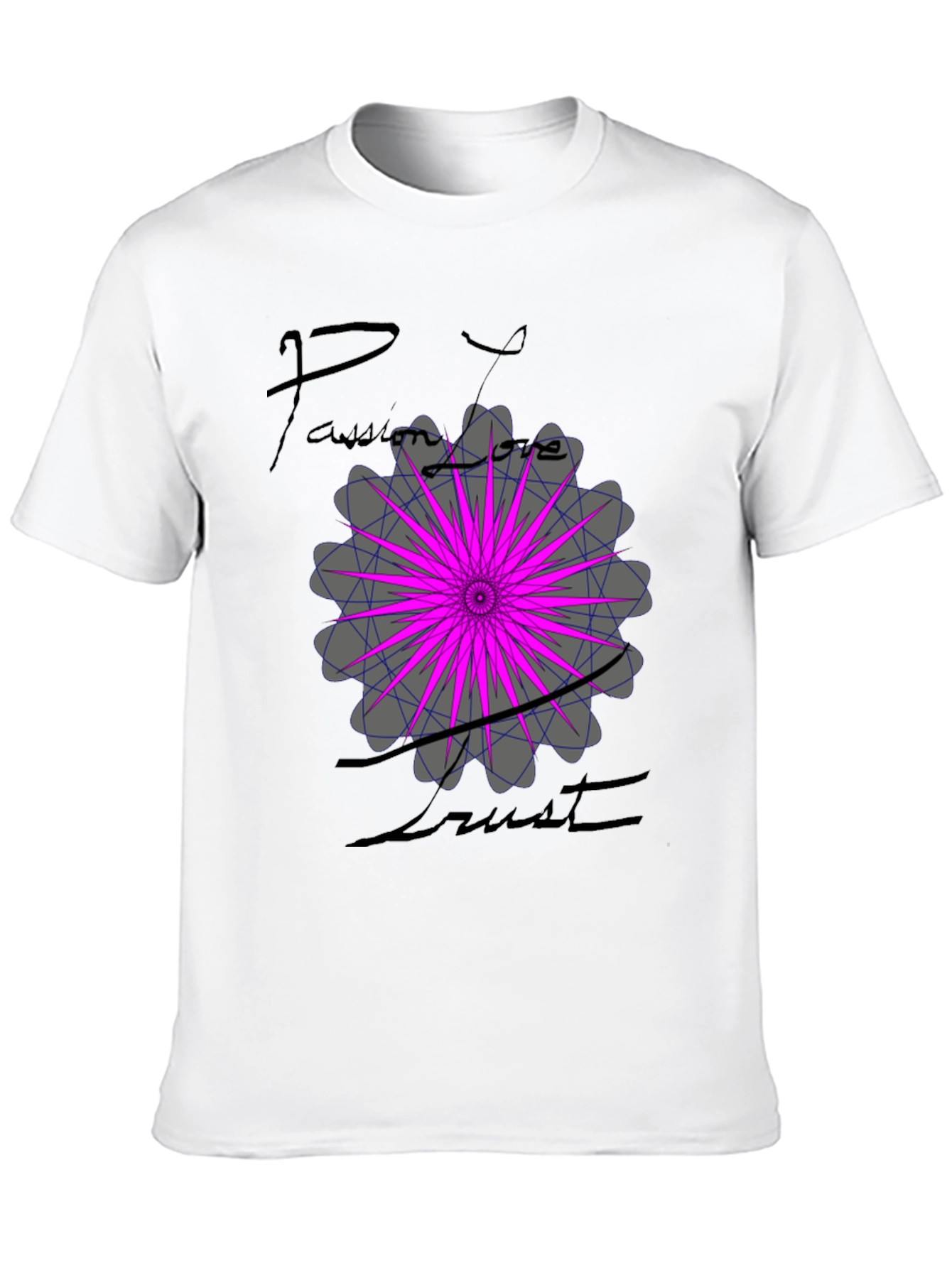 Black Passion Love Trust Graphic Tee - Black view 10