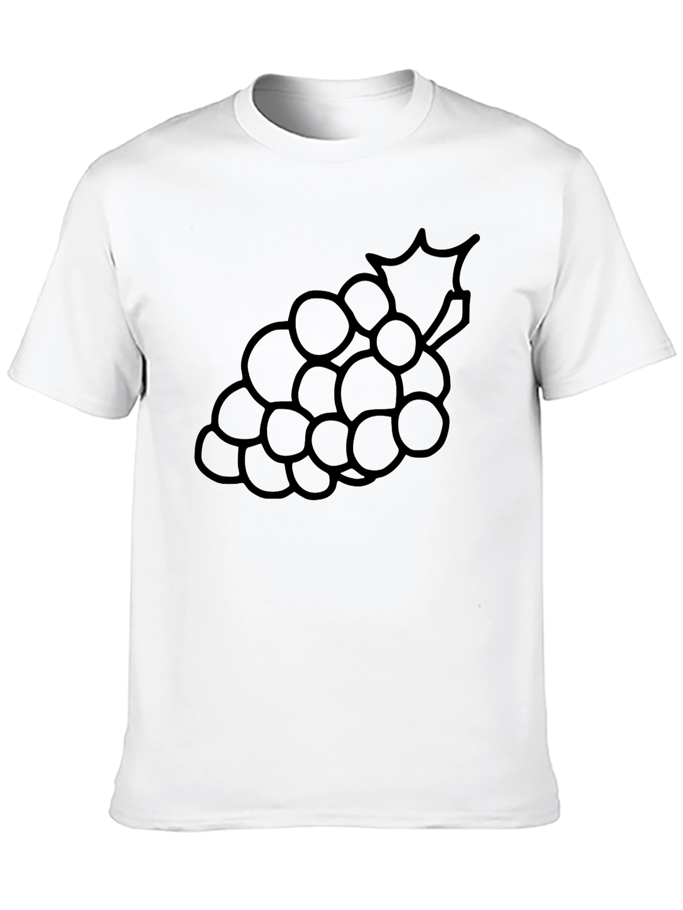 Black Grapes Graphic T-Shirt - Casual Black Tee view 10