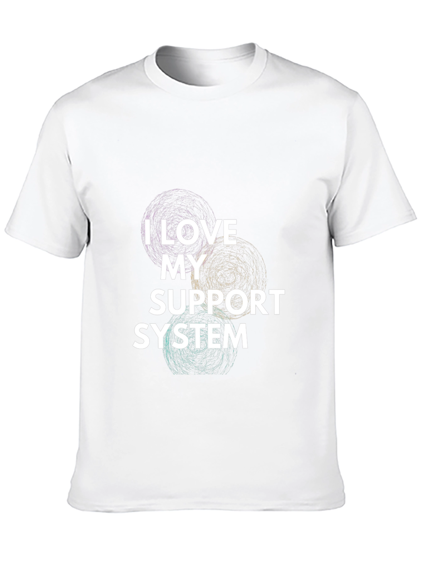 Black I Love My Support System Graphic Tee view 10