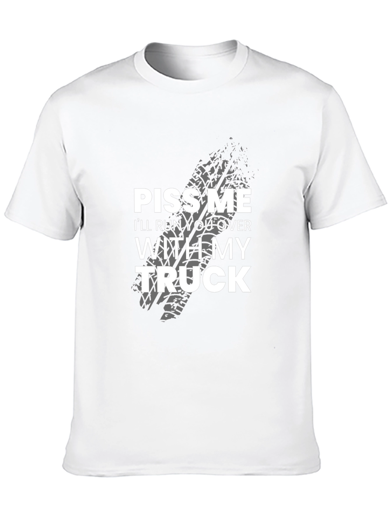 Black Piss Me Off Truck Graphic Tee - Bold Statement T-Shirt view 10