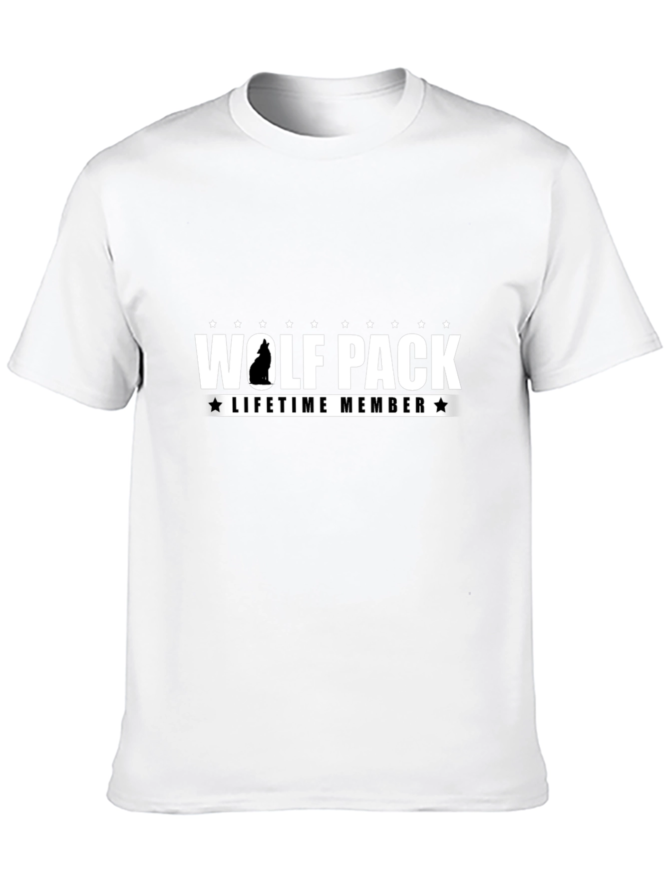 Black Wolf Pack Lifetime Member Graphic T-Shirt view 10