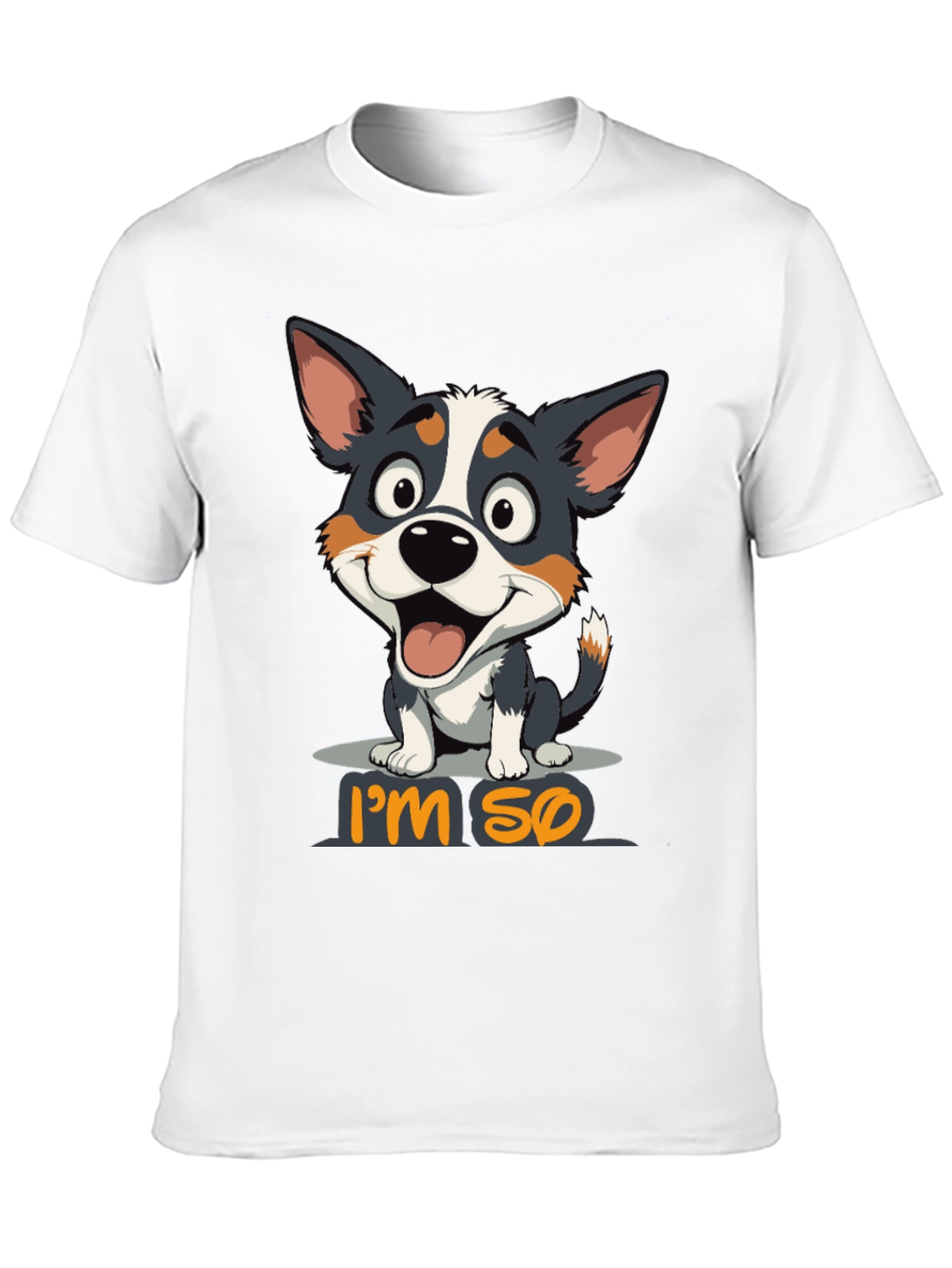 Black I'm So Happy Dog Graphic T-Shirt view 10