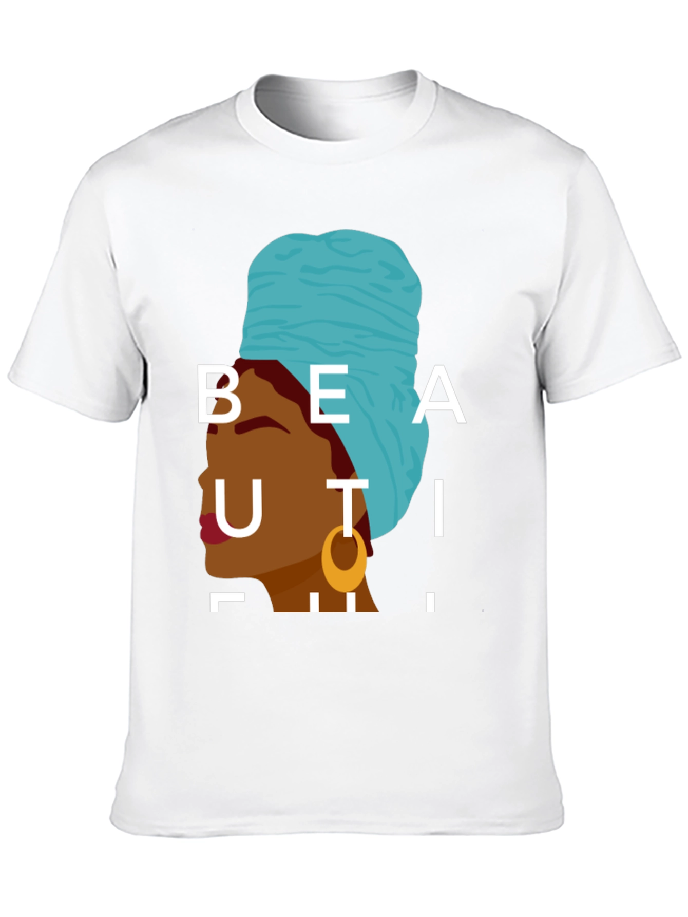 Black Beautiful Woman Graphic Tee - Stylish Black T-Shirt view 10