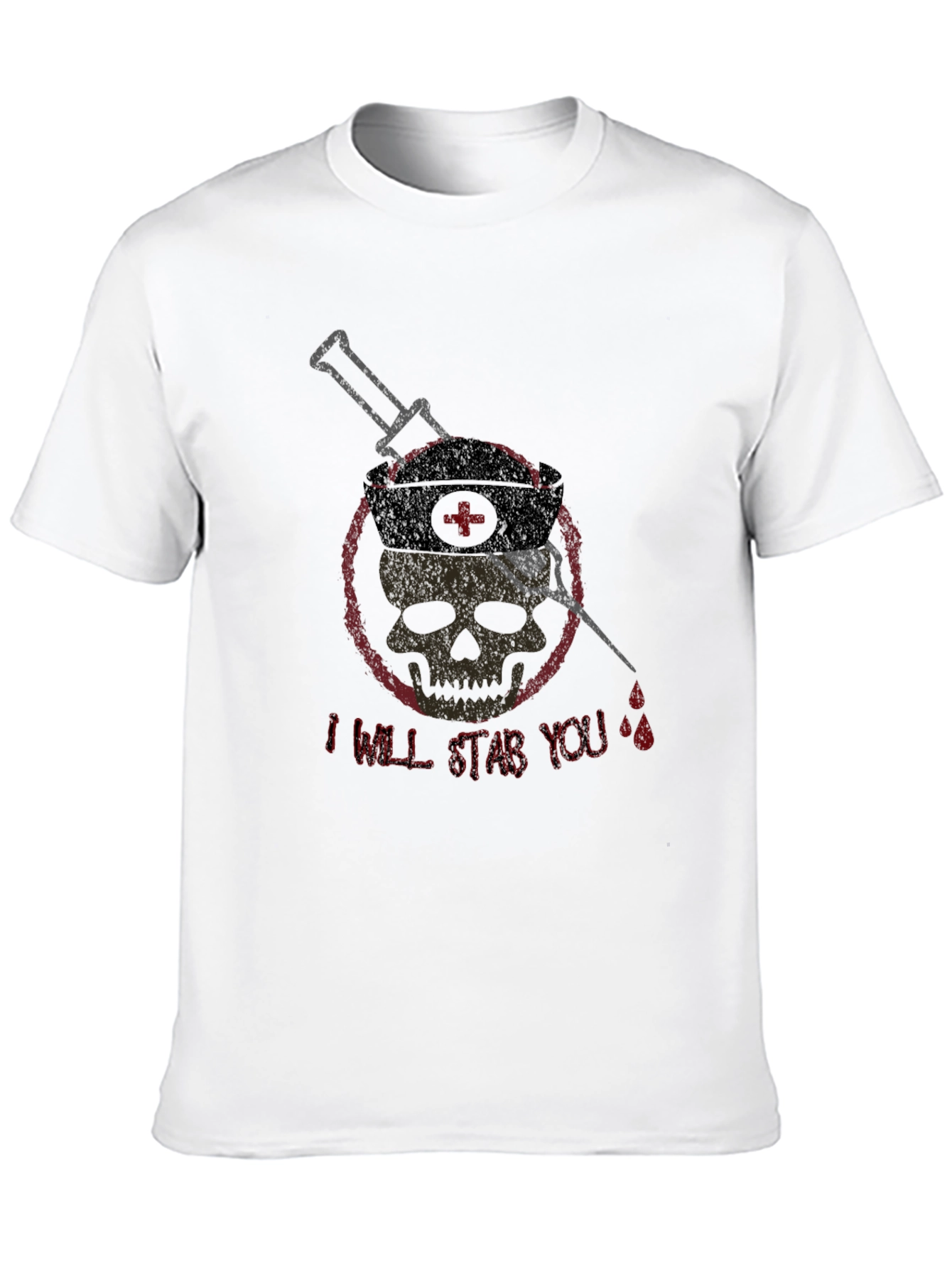 Black I Will Stab You Graphic Tee - Unisex Black T-Shirt view 10