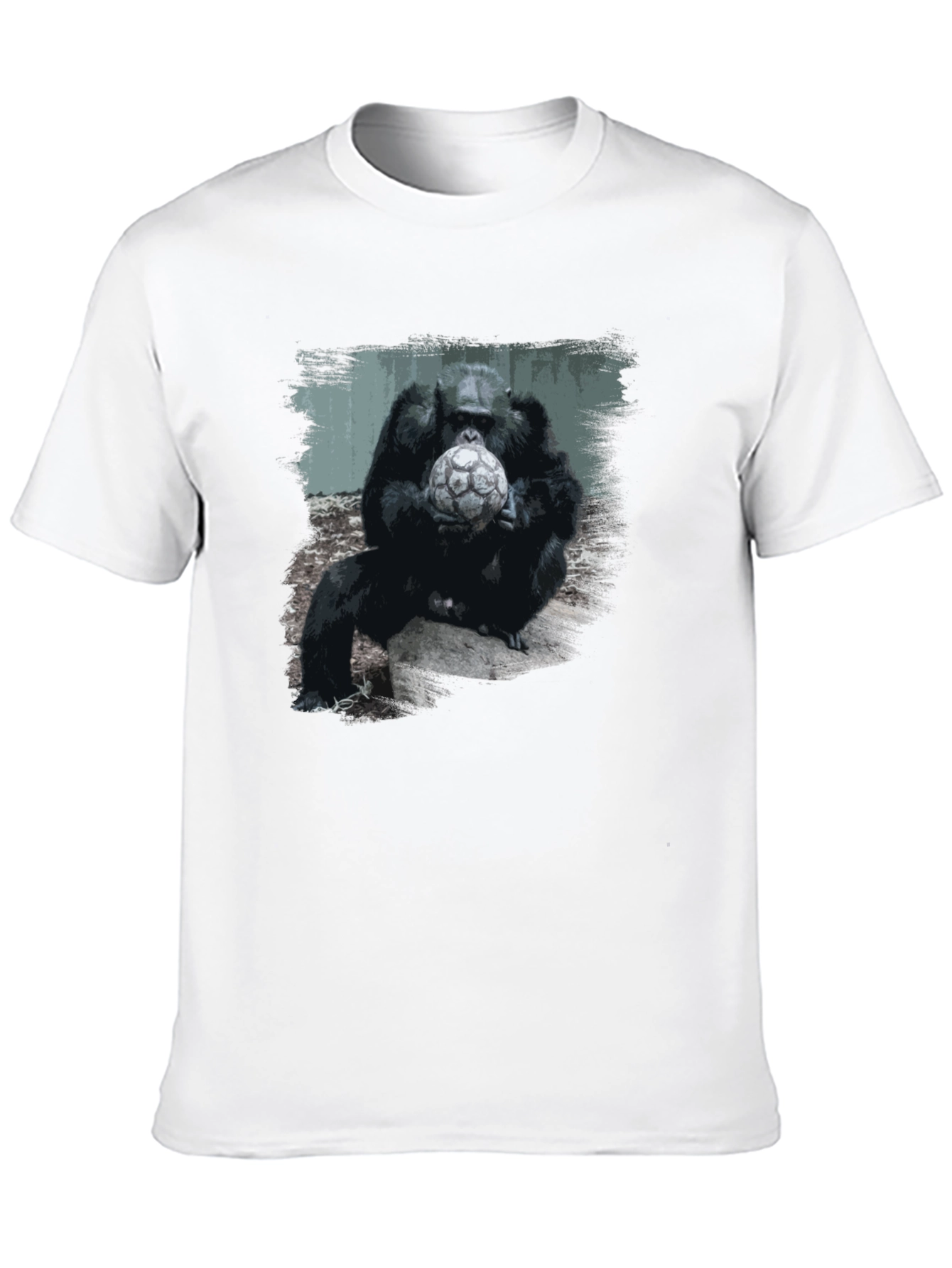 Black Gorilla Soccer T-Shirt - Unique Graphic Tee view 10