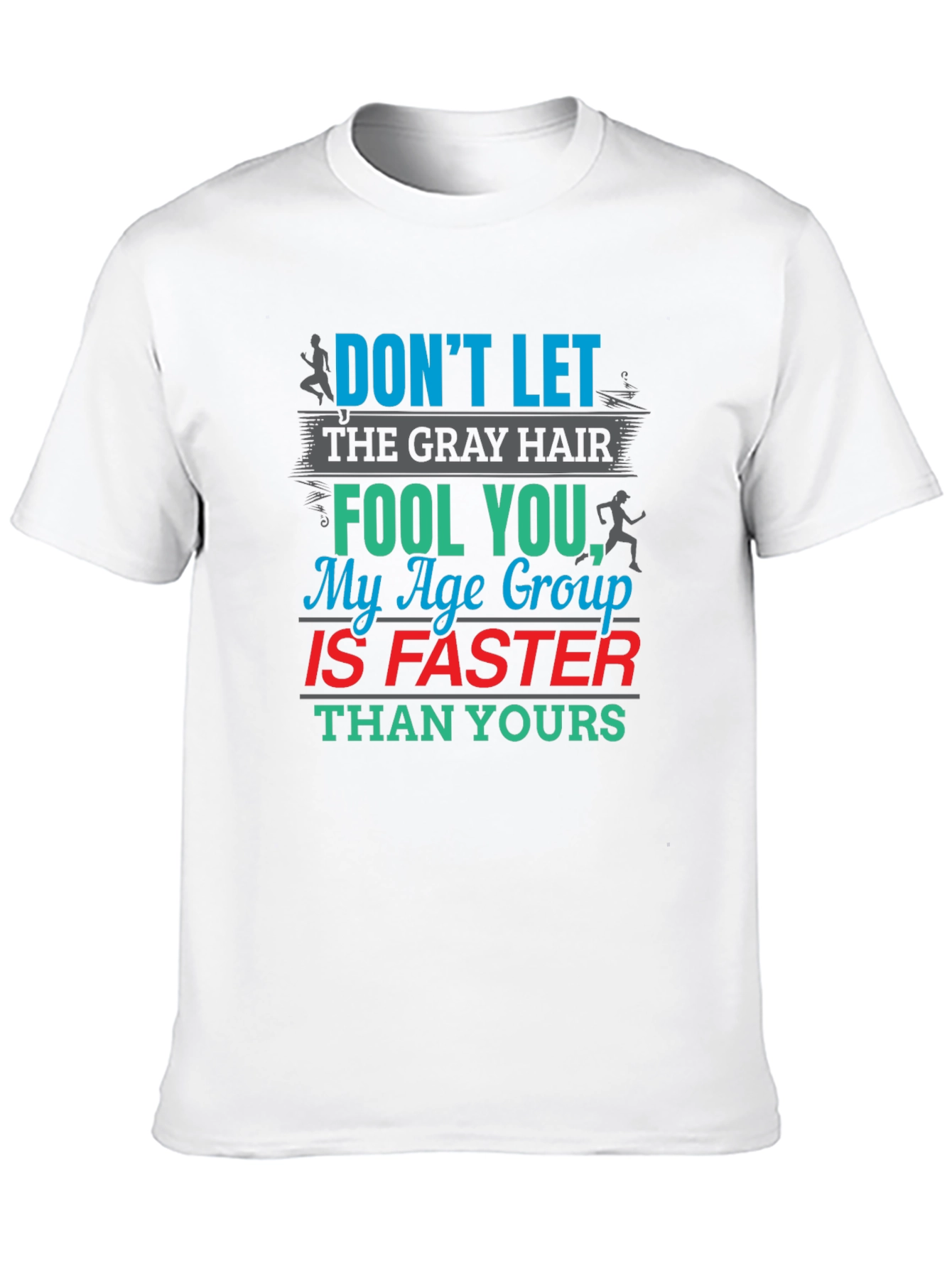 Black Funny Running T-Shirt - Age Group Is Faster view 10