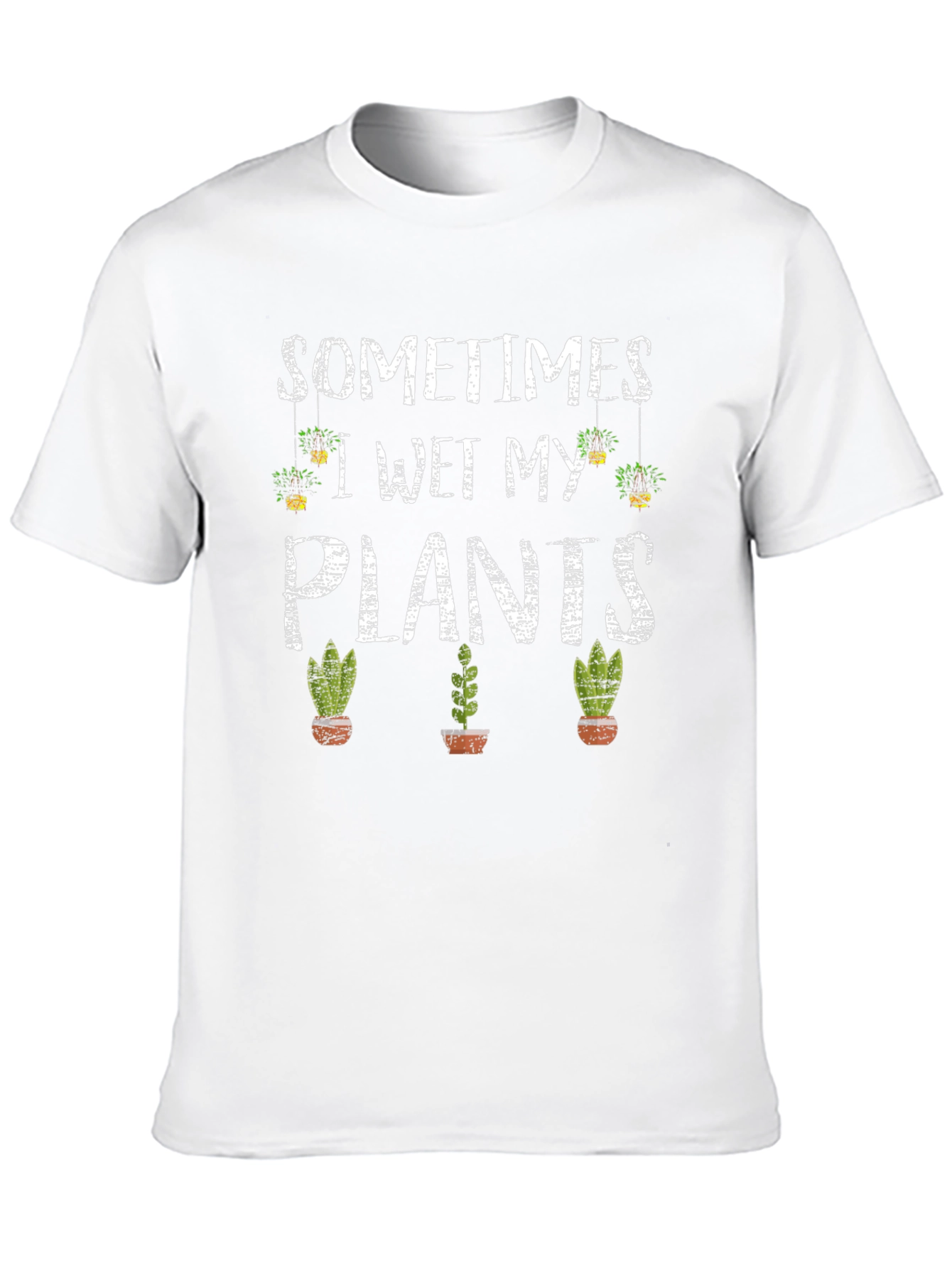 Black Sometimes I Wet My Plants Graphic Tee view 10