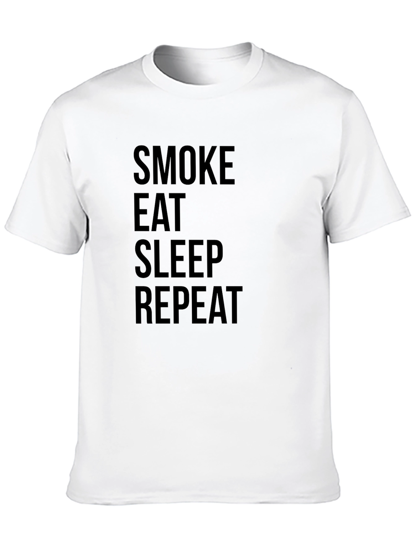 Black Smoke Eat Sleep Repeat Graphic Tee view 10