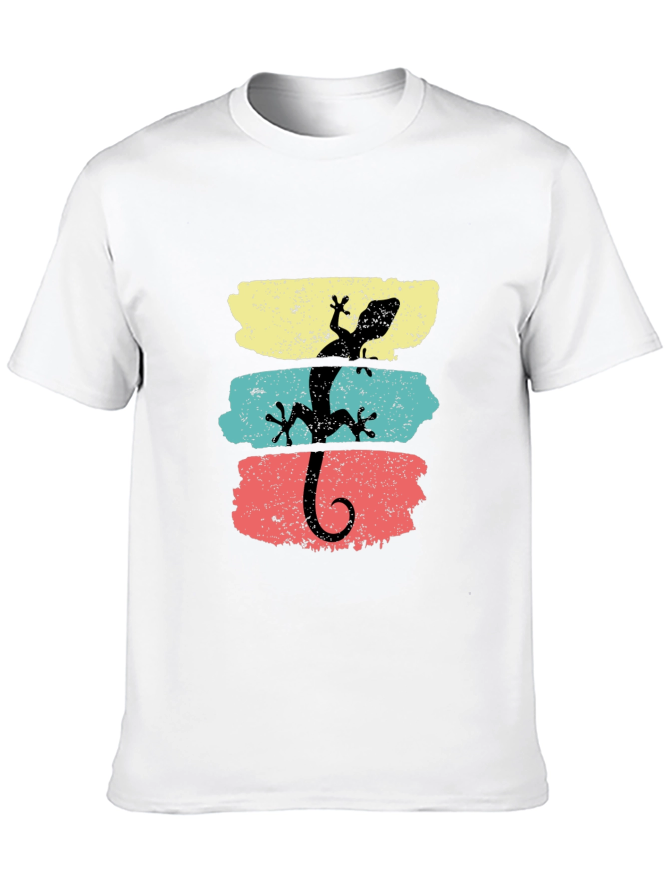 Black Retro Lizard Graphic T-Shirt - Cool Animal Tee view 10