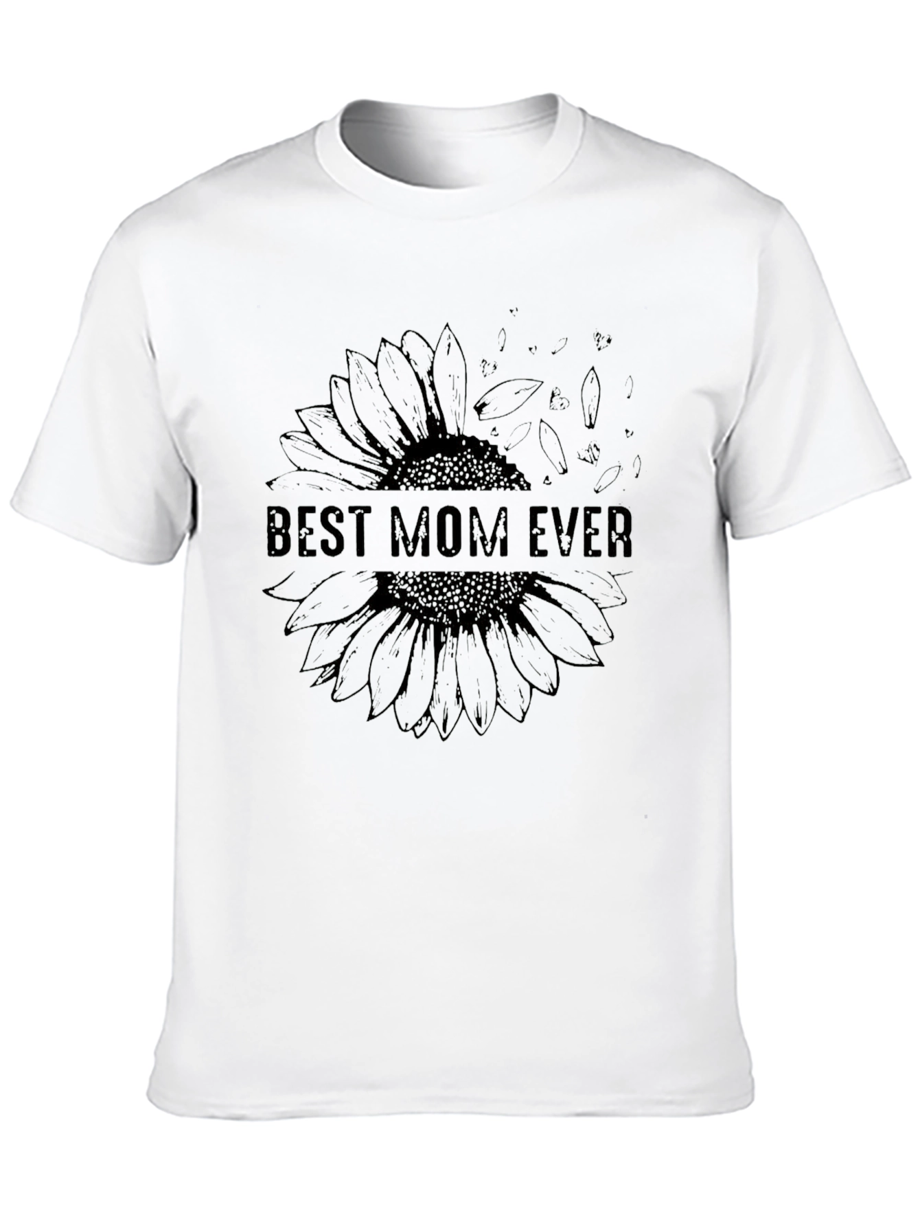 Black Best Mom Ever Sunflower Graphic T-Shirt view 10
