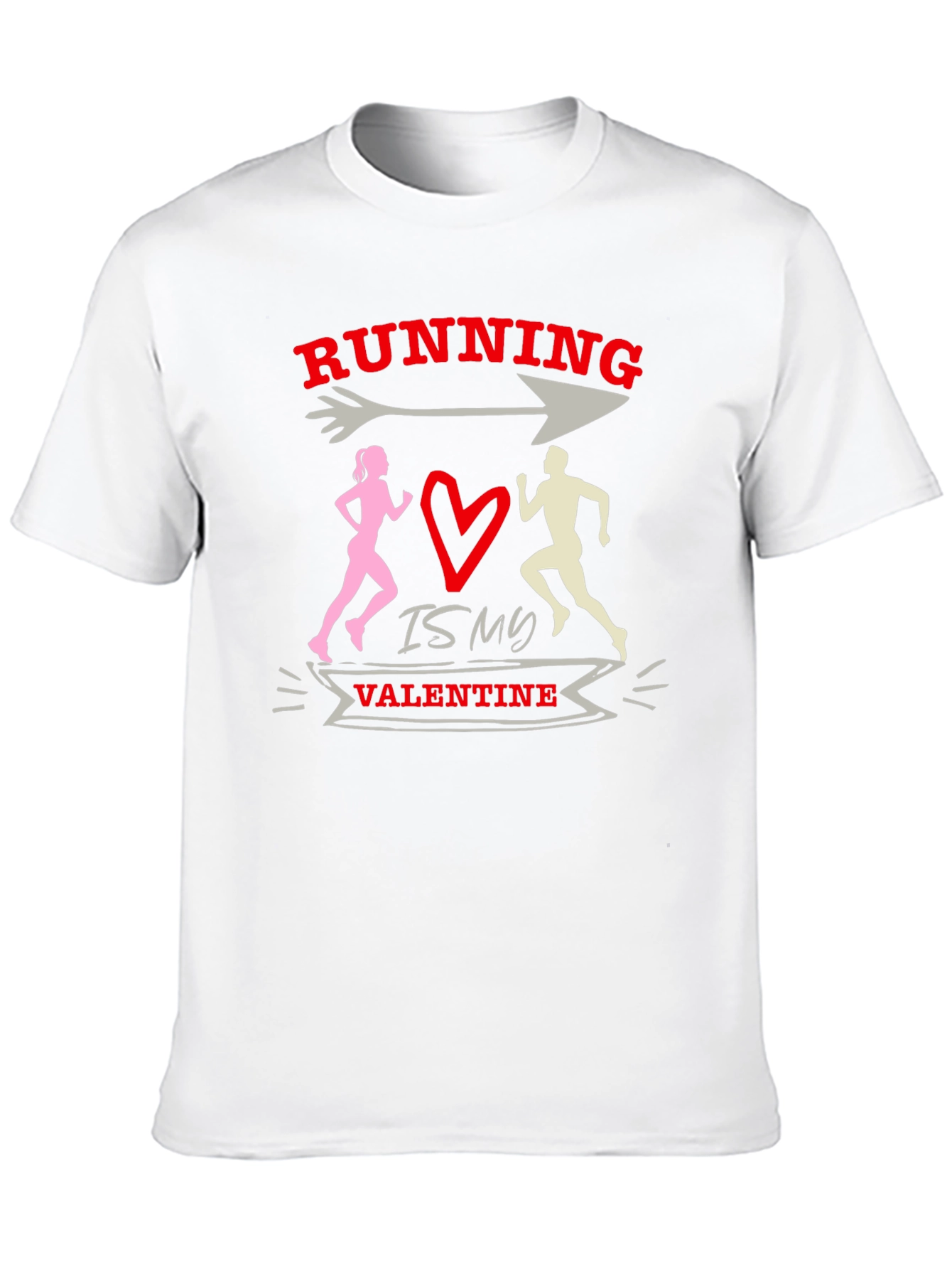 Black Running is My Valentine Graphic Tee - Black view 10