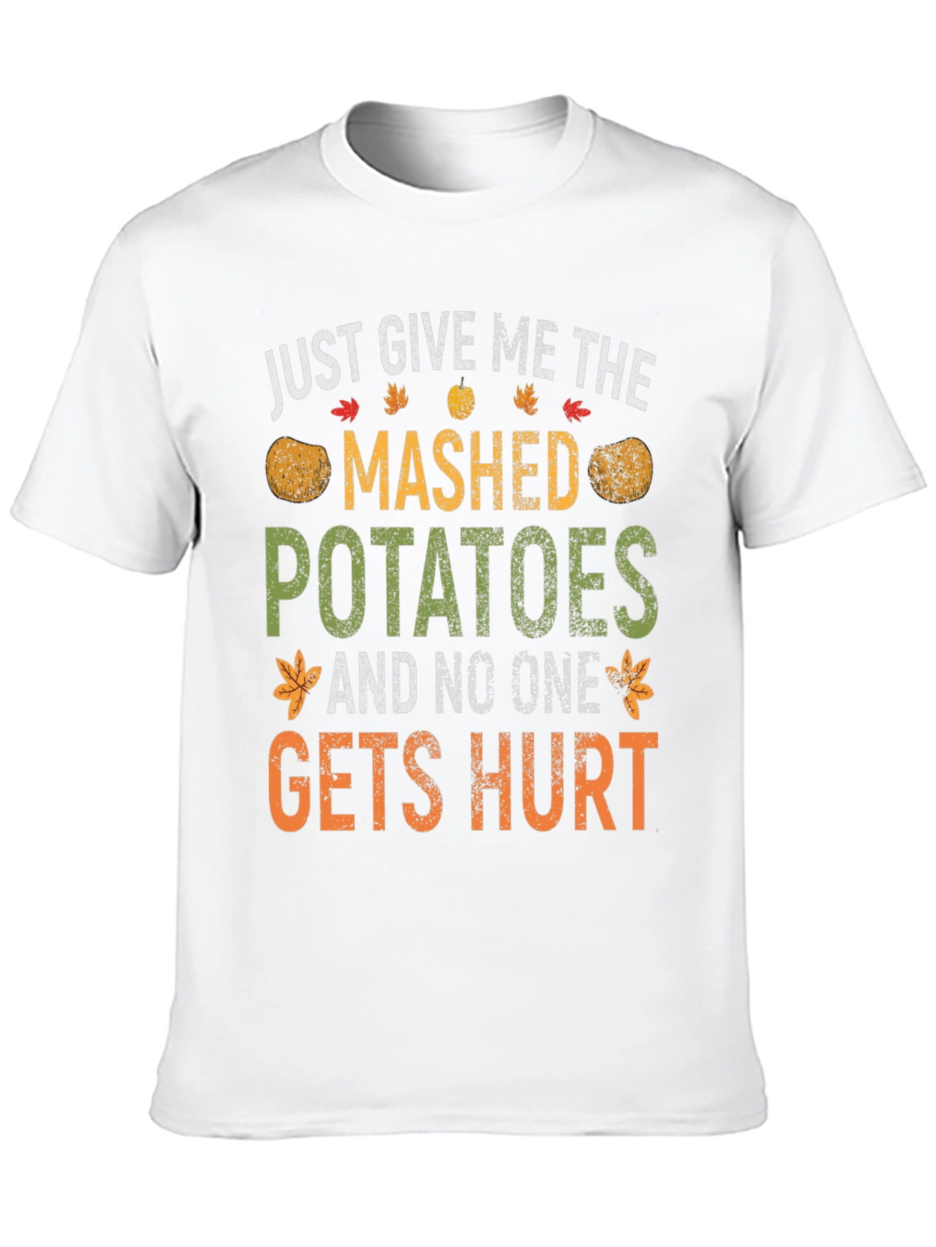 Black Mashed Potatoes Funny Thanksgiving T-Shirt view 10