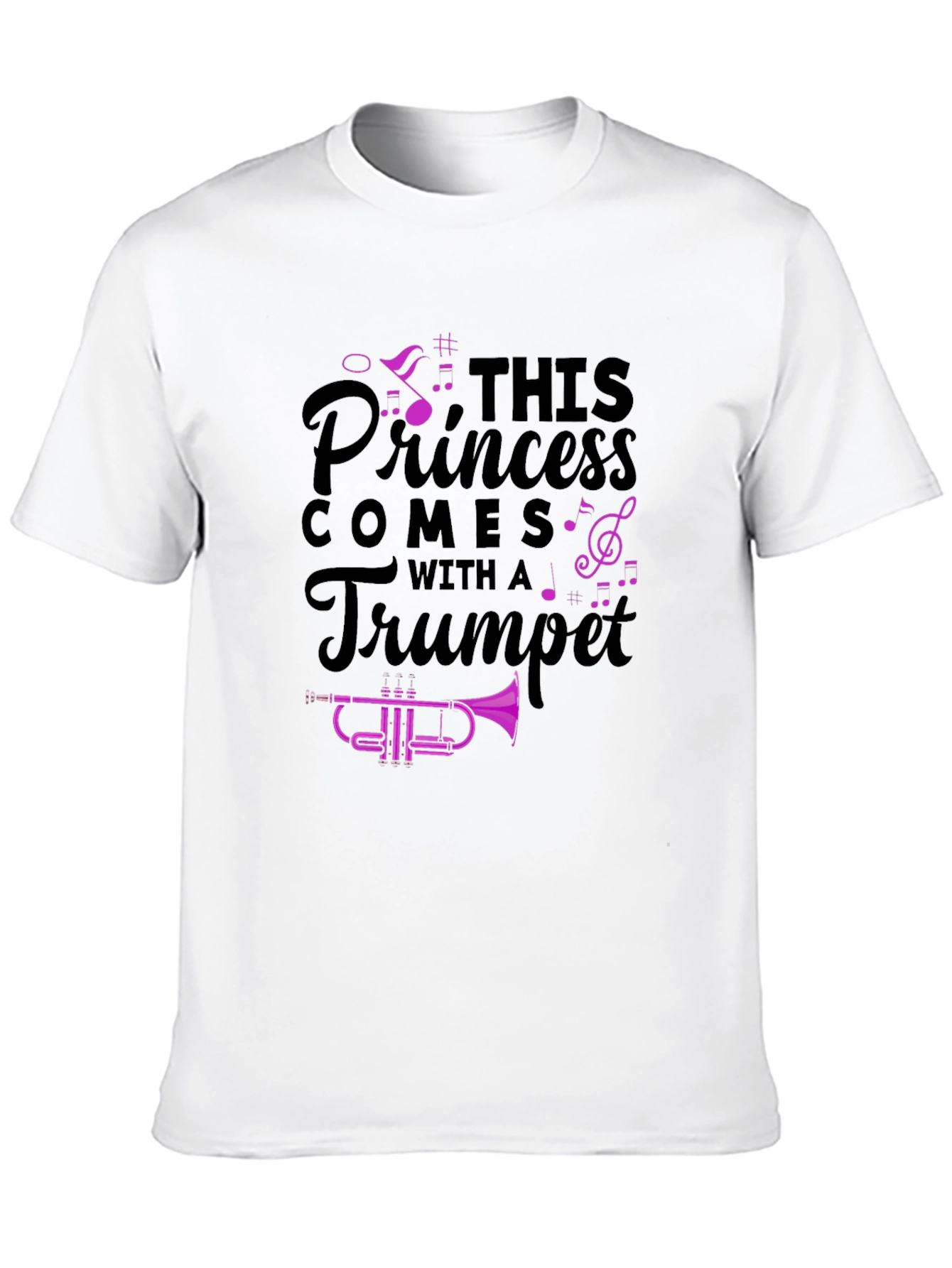 Princess Trumpet Player Black T-Shirt - 10