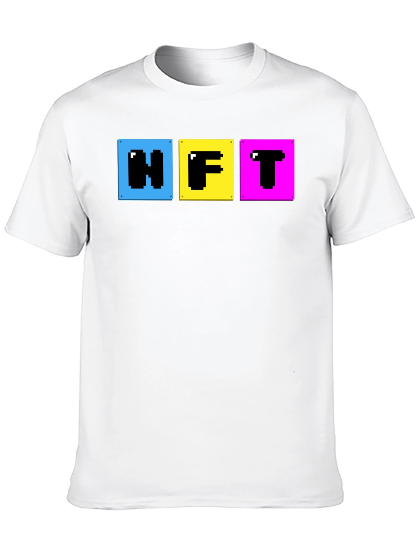 Black Pixelated NFT T-Shirt - Crypto Art Fashion view 10