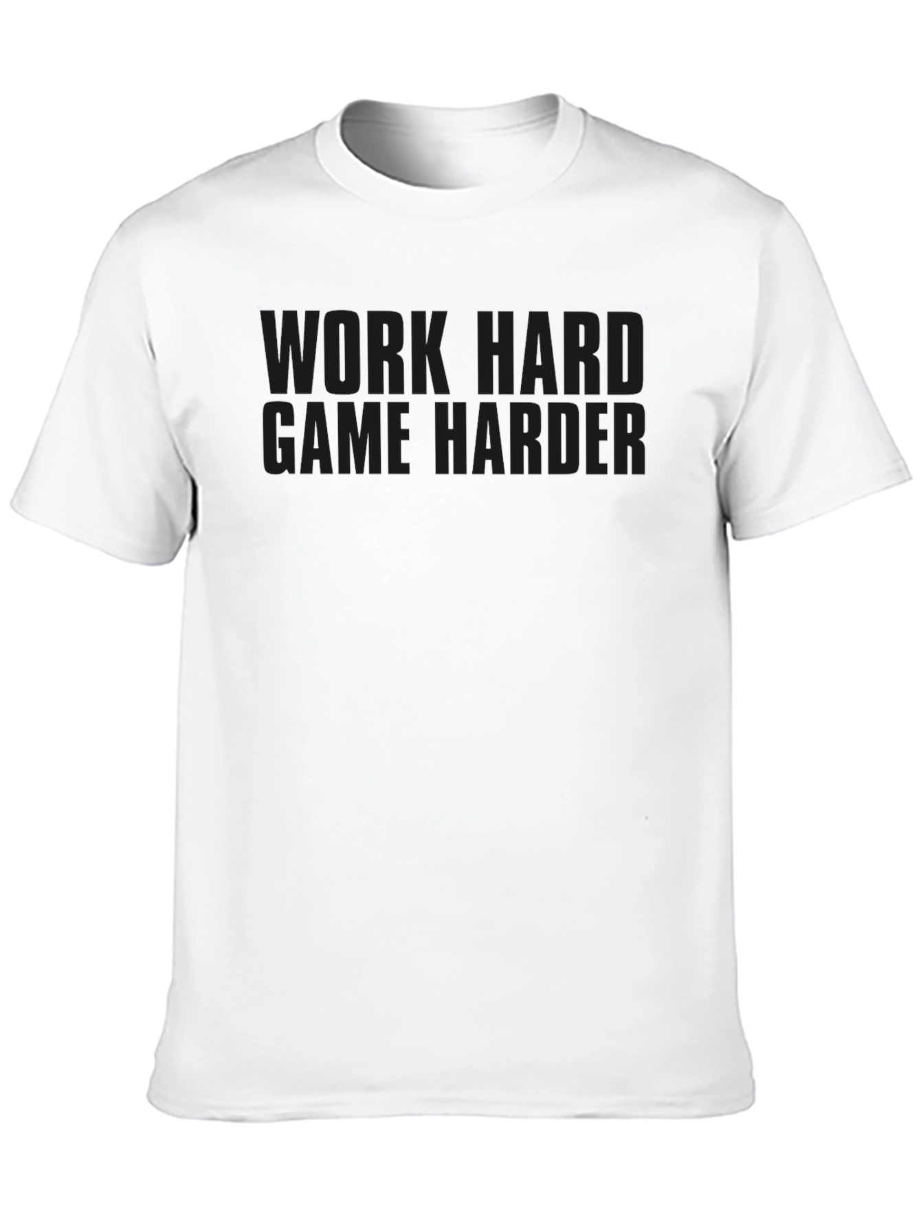 Black Work Hard, Game Harder - Black T-Shirt view 10