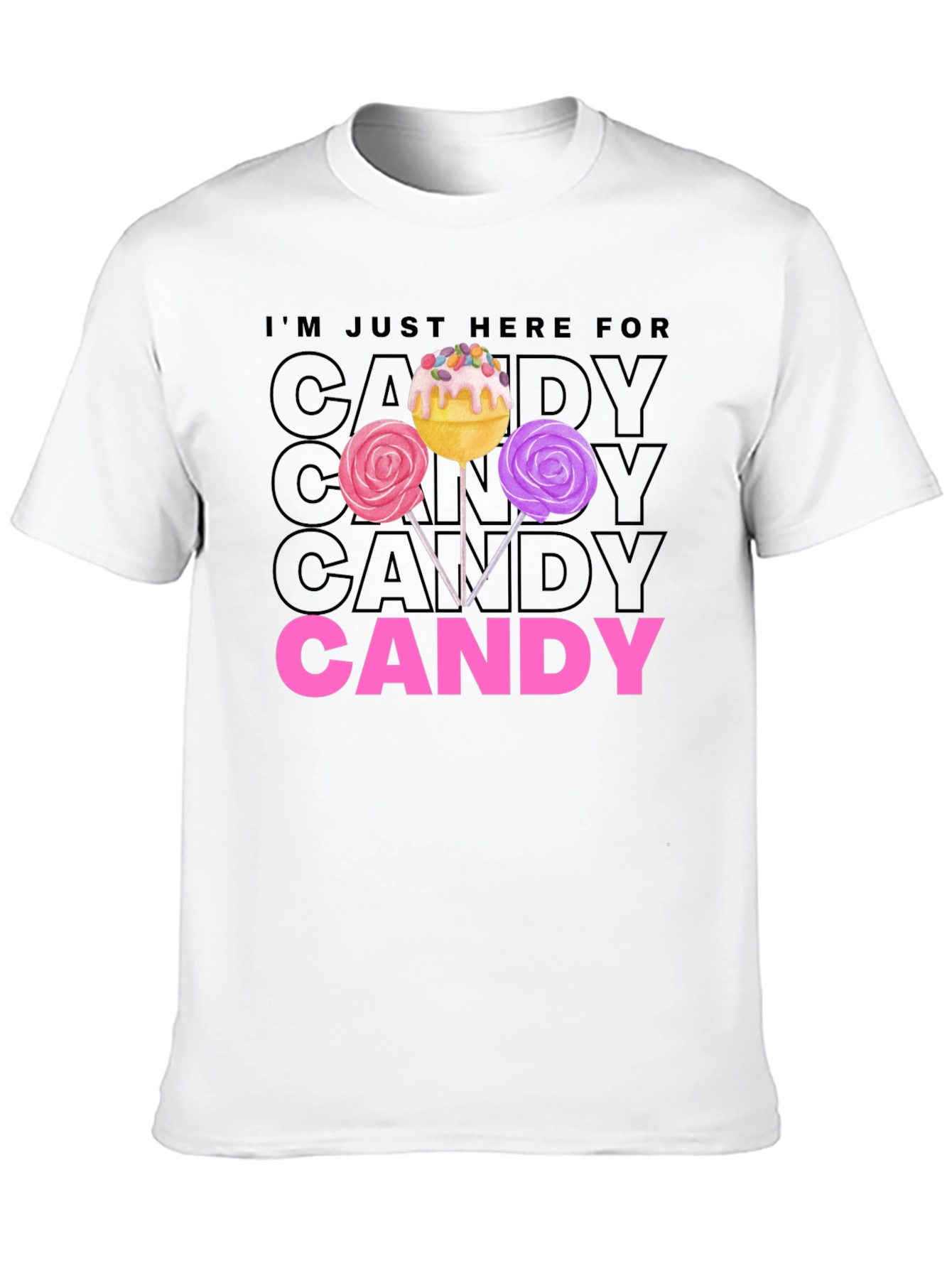 Black Candy Lover T-Shirt - Just Here For Candy Tee view 10