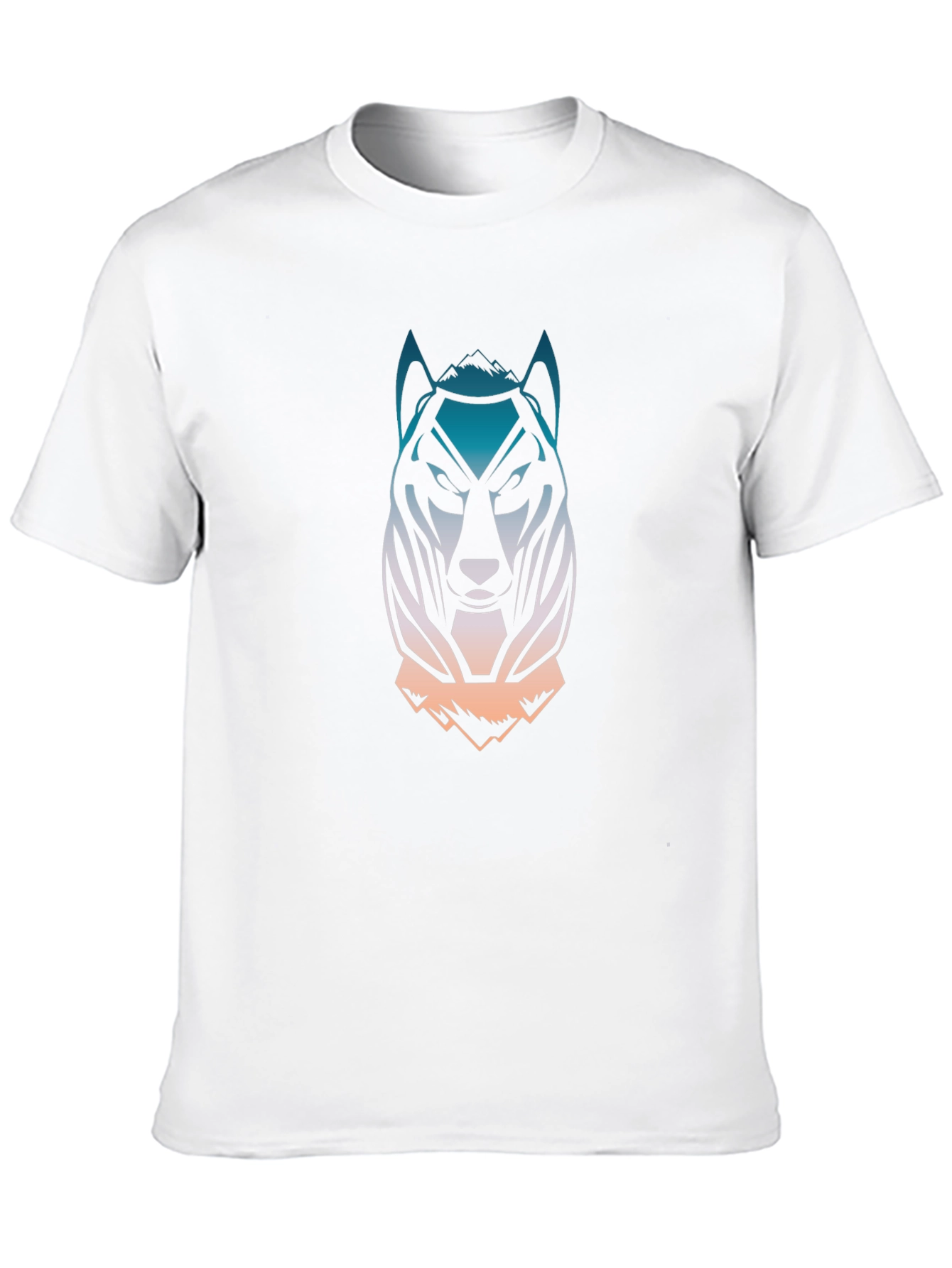 Black Wolf Graphic Print T-Shirt - Men's Black Tee view 10