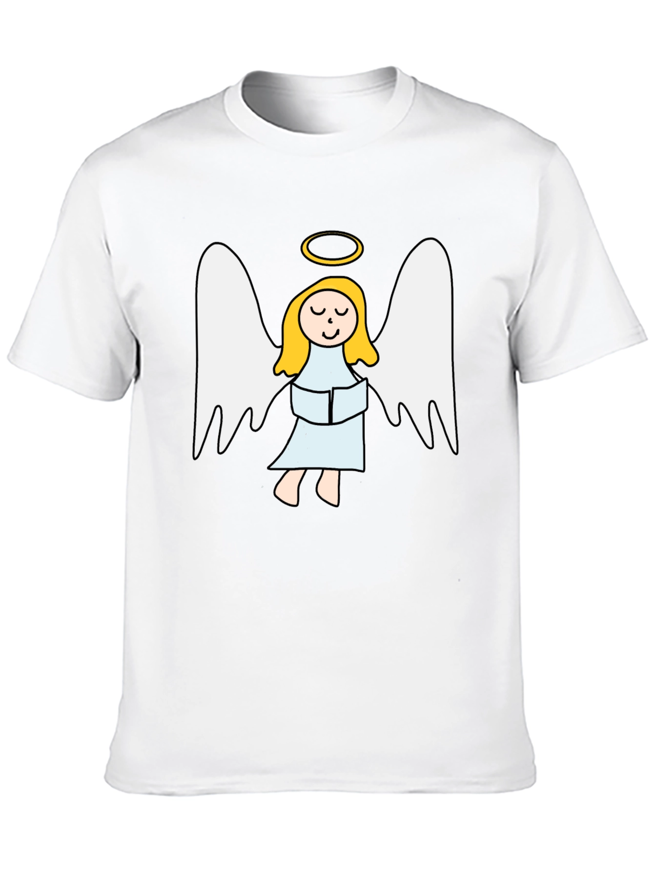 Black Angel Graphic Tee - Black Cotton T-Shirt view 10