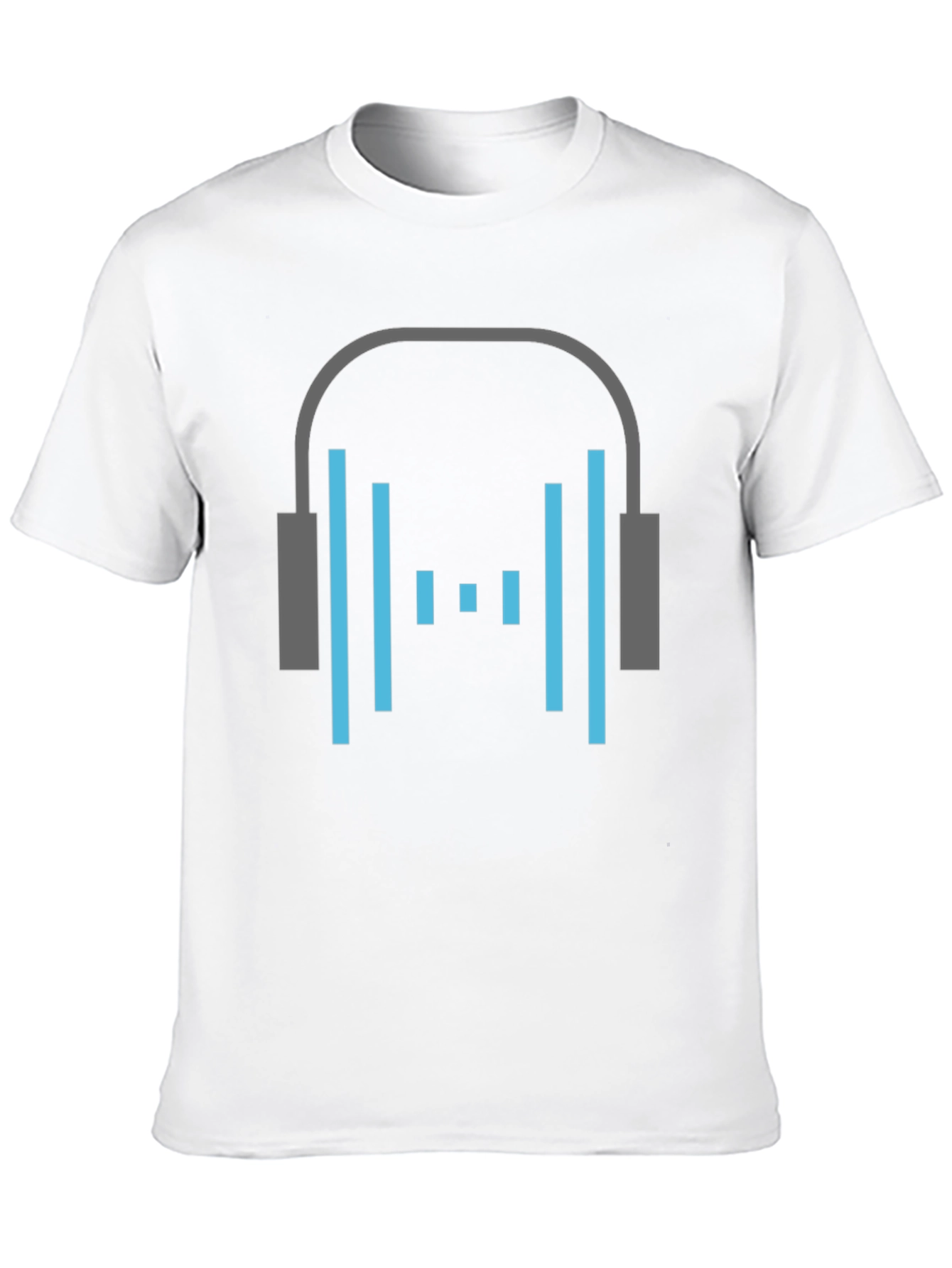 Black Headphone Graphic Tee - Stylish Black Cotton T-Shirt view 10