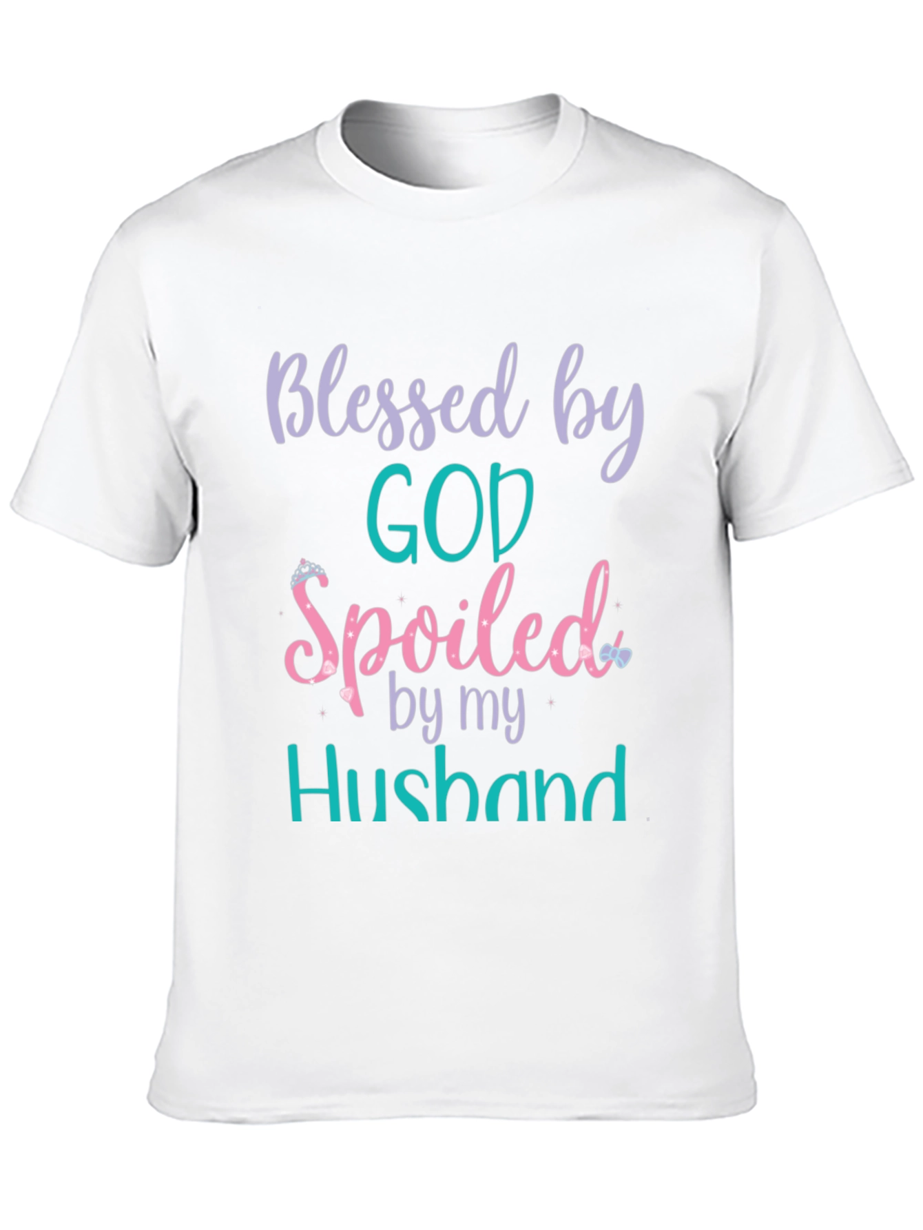 Black Blessed by God, Spoiled by My Husband T-Shirt view 10