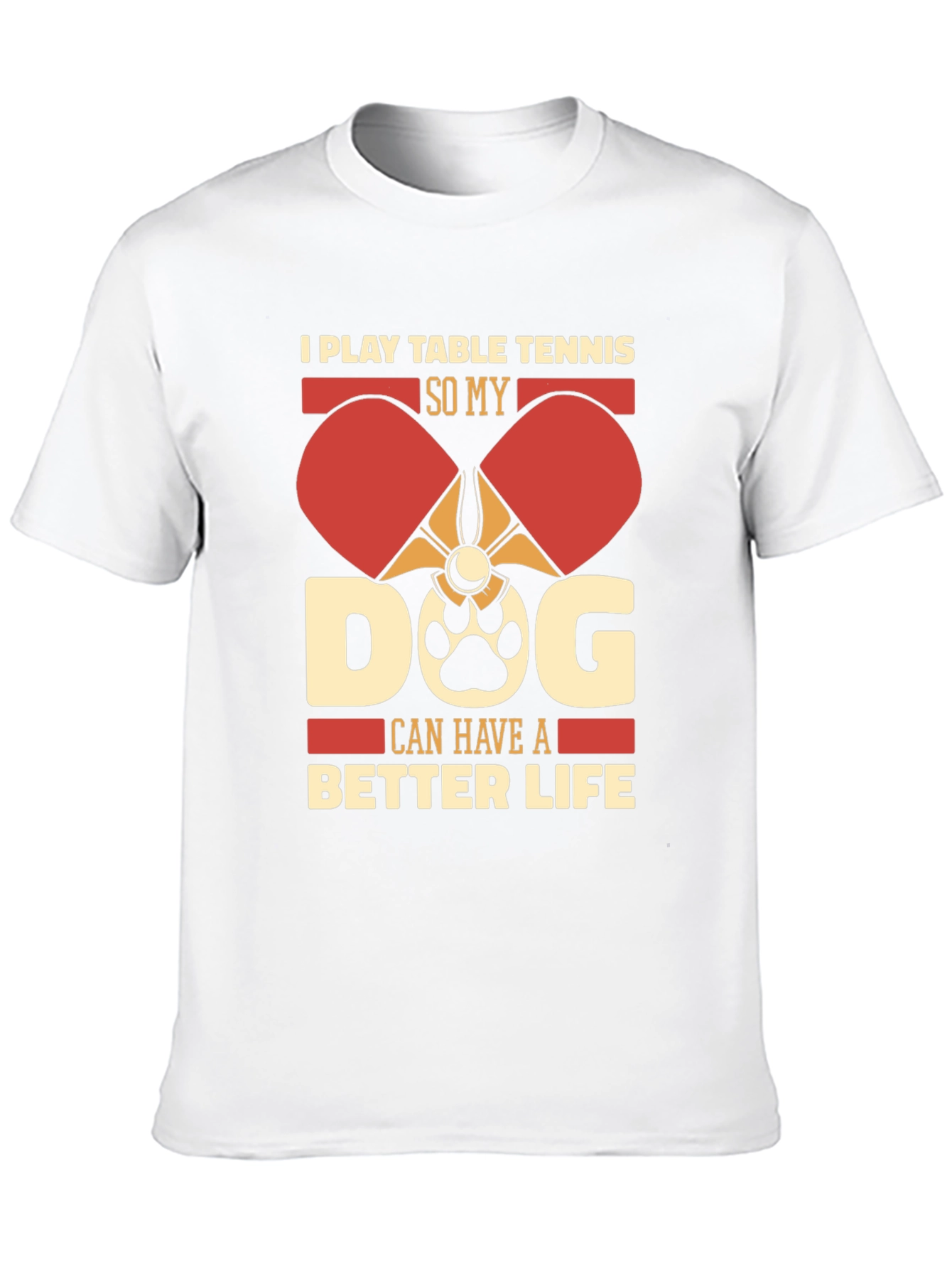 Black Table Tennis Dog Lover T-Shirt view 10