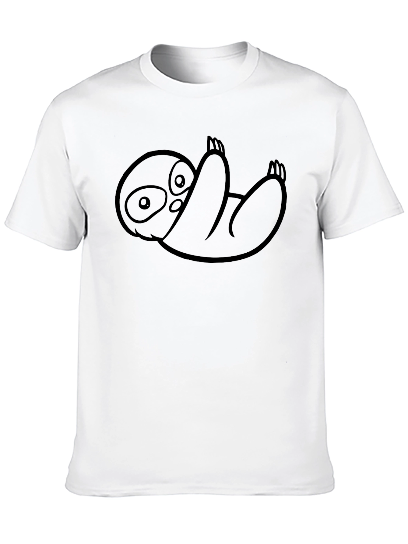 Black Sloth Graphic Tee - Relaxed Fit Black T-Shirt view 10