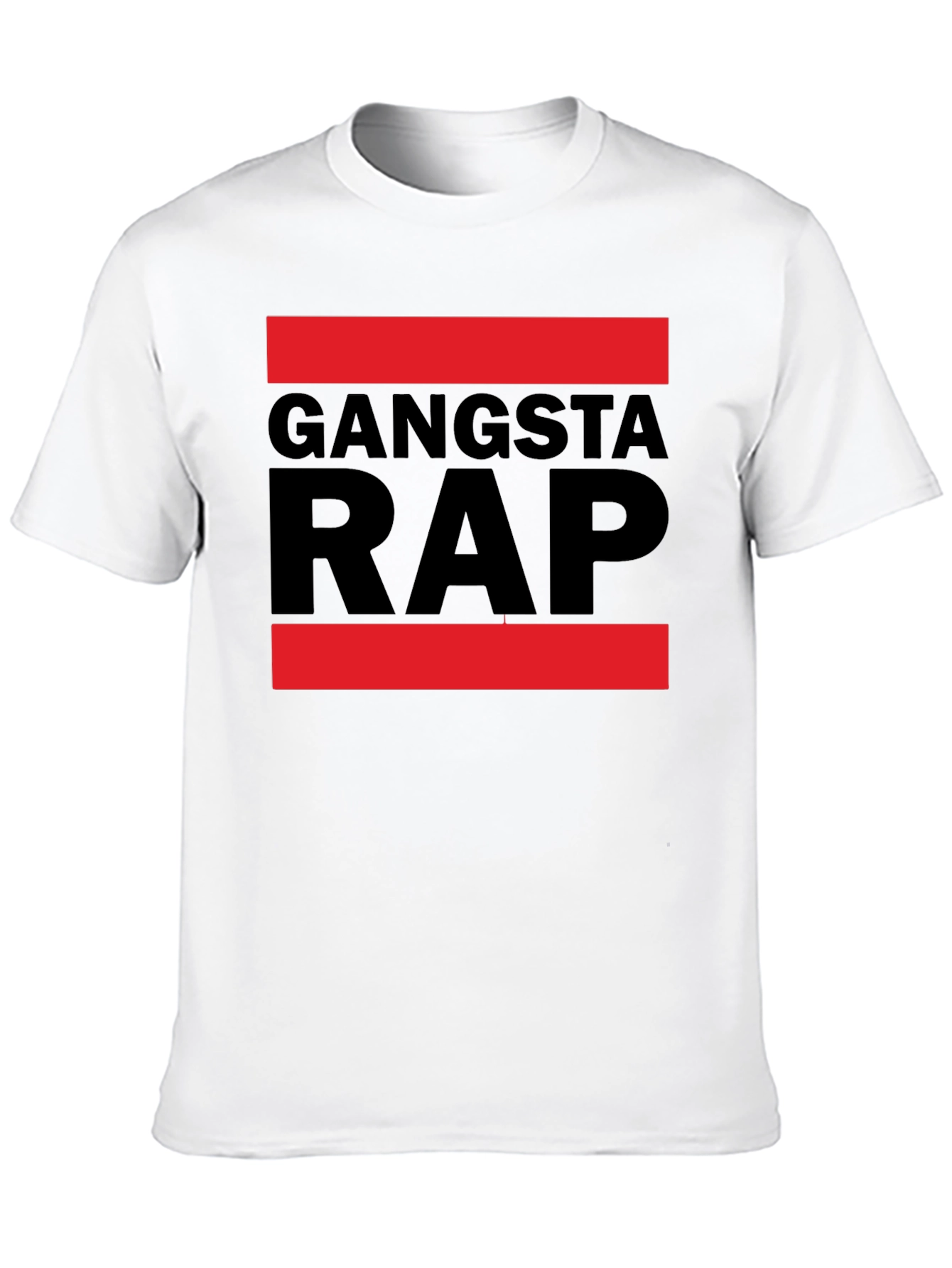 Black Gangsta Rap Graphic Tee - Black Cotton Blend view 10