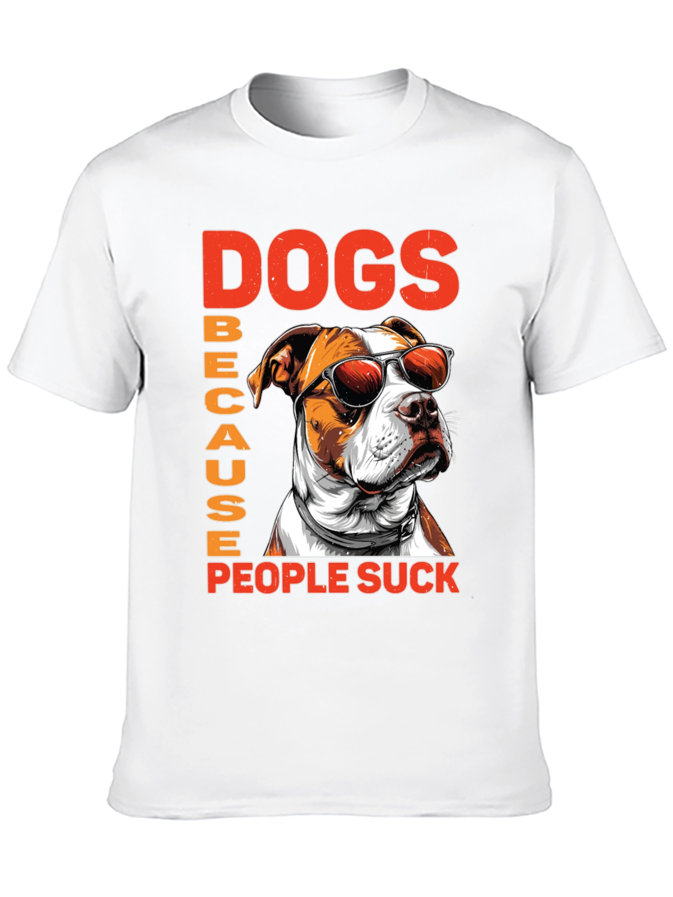 Black Dogs Because People Suck Graphic Tee view 10