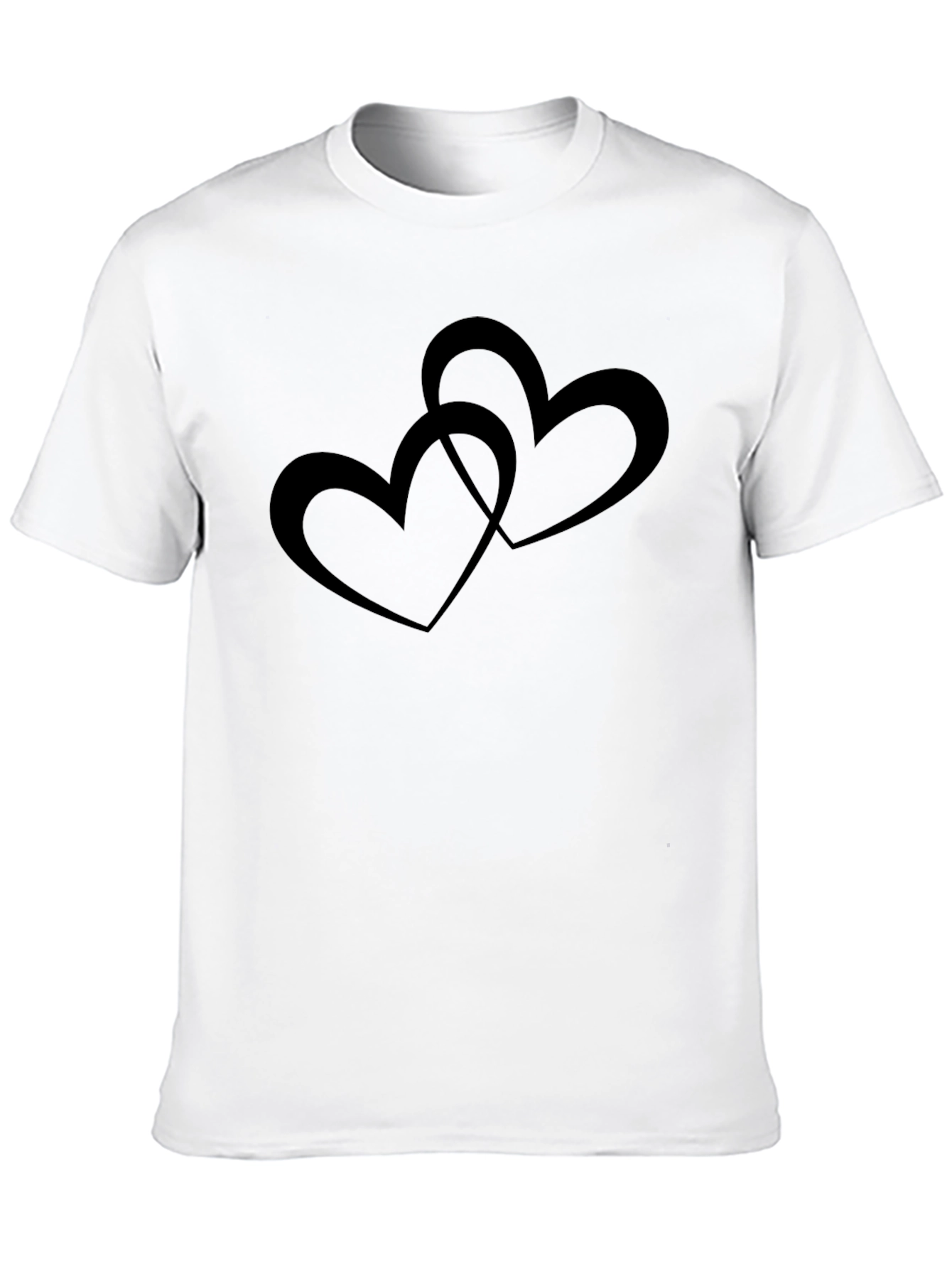 Black Heart Tee - Minimalist Black Cotton Blend T-Shirt view 10