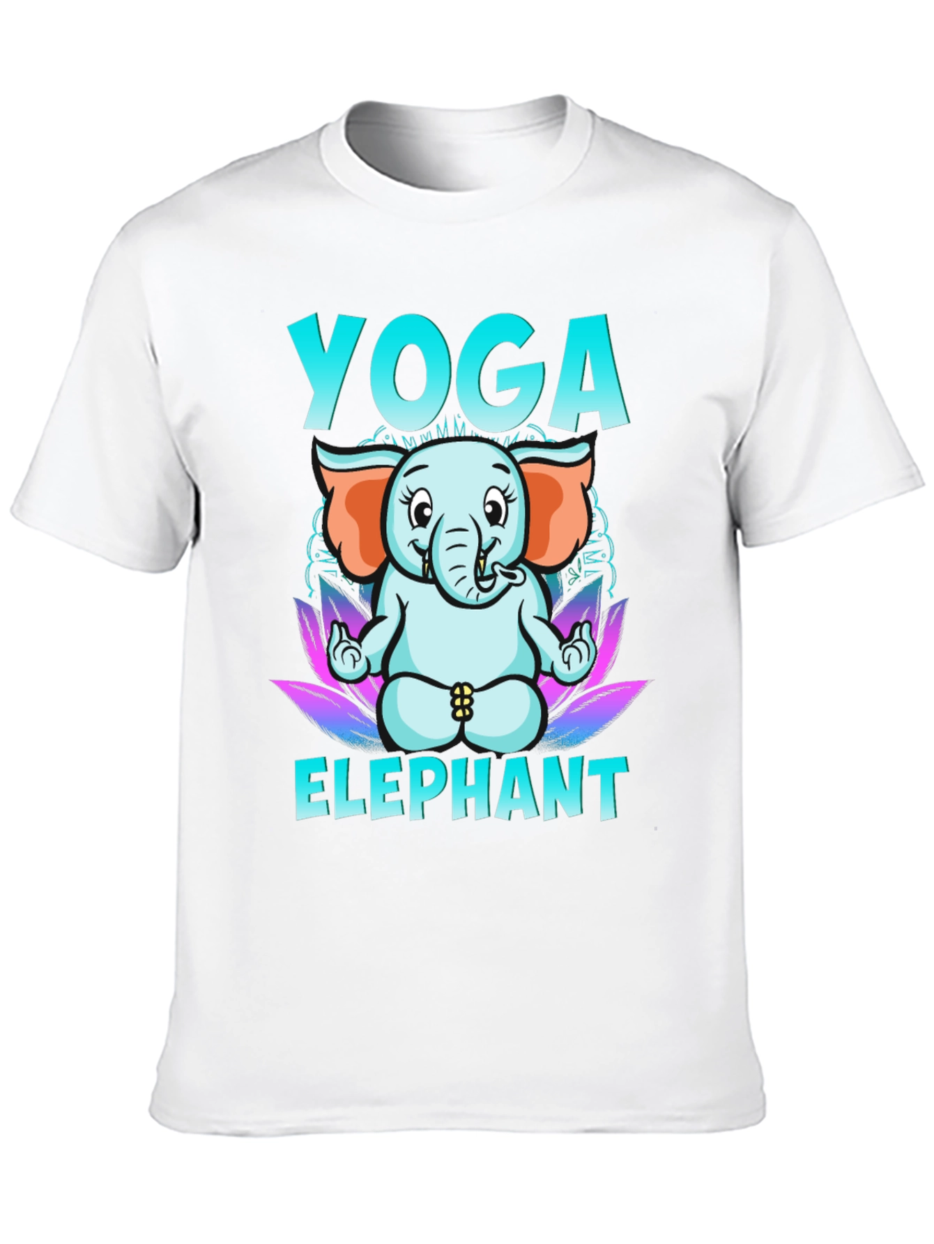 Black Yoga Elephant Graphic Tee - Black view 10