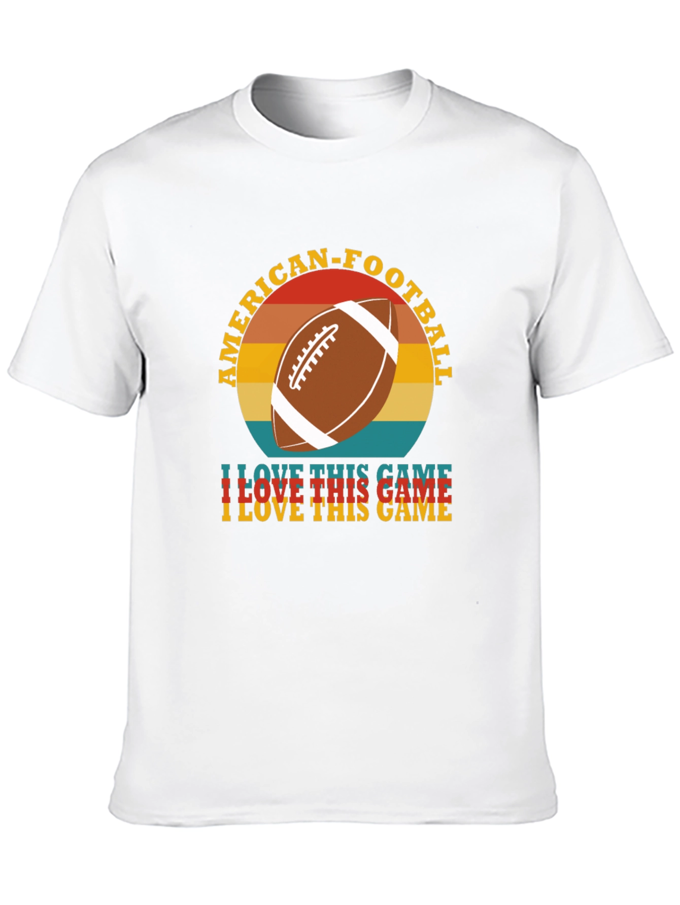 Black American Football Retro T-Shirt view 10