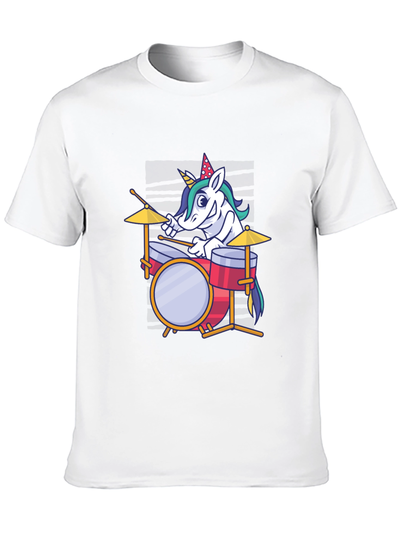 Black Unicorn Drummer Graphic Tee - Fun & Unique T-Shirt view 10
