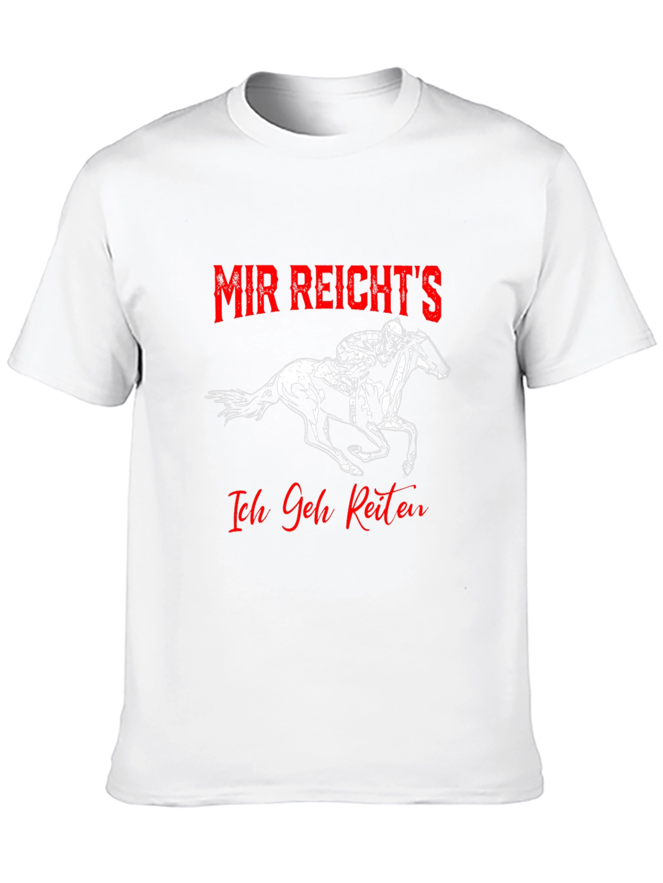 Black Horse Riding T-Shirt - "Mir Reicht's Ich Geh Reiten" view 10