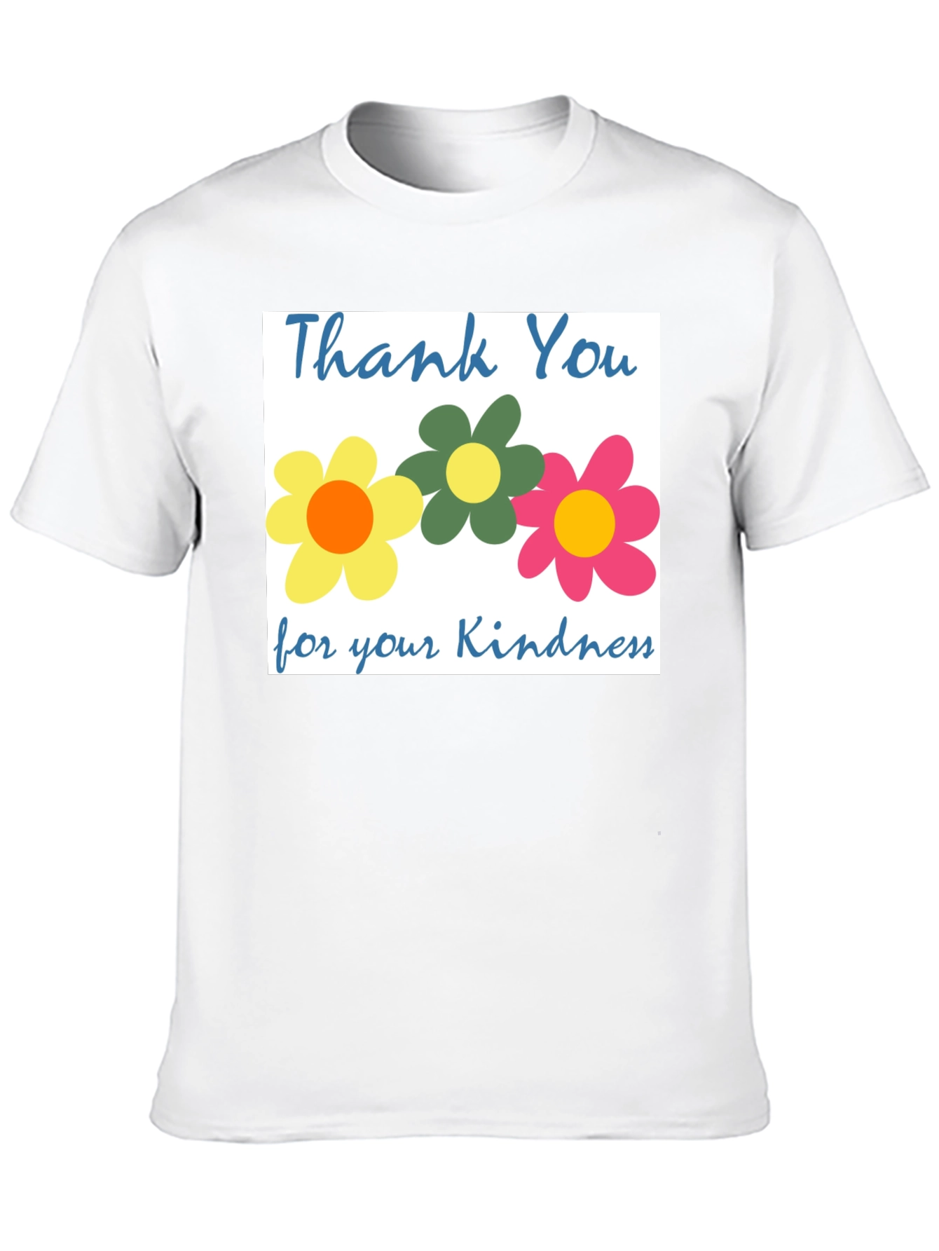 Black Thank You Flowers T-Shirt - Kindness Appreciation Tee view 10