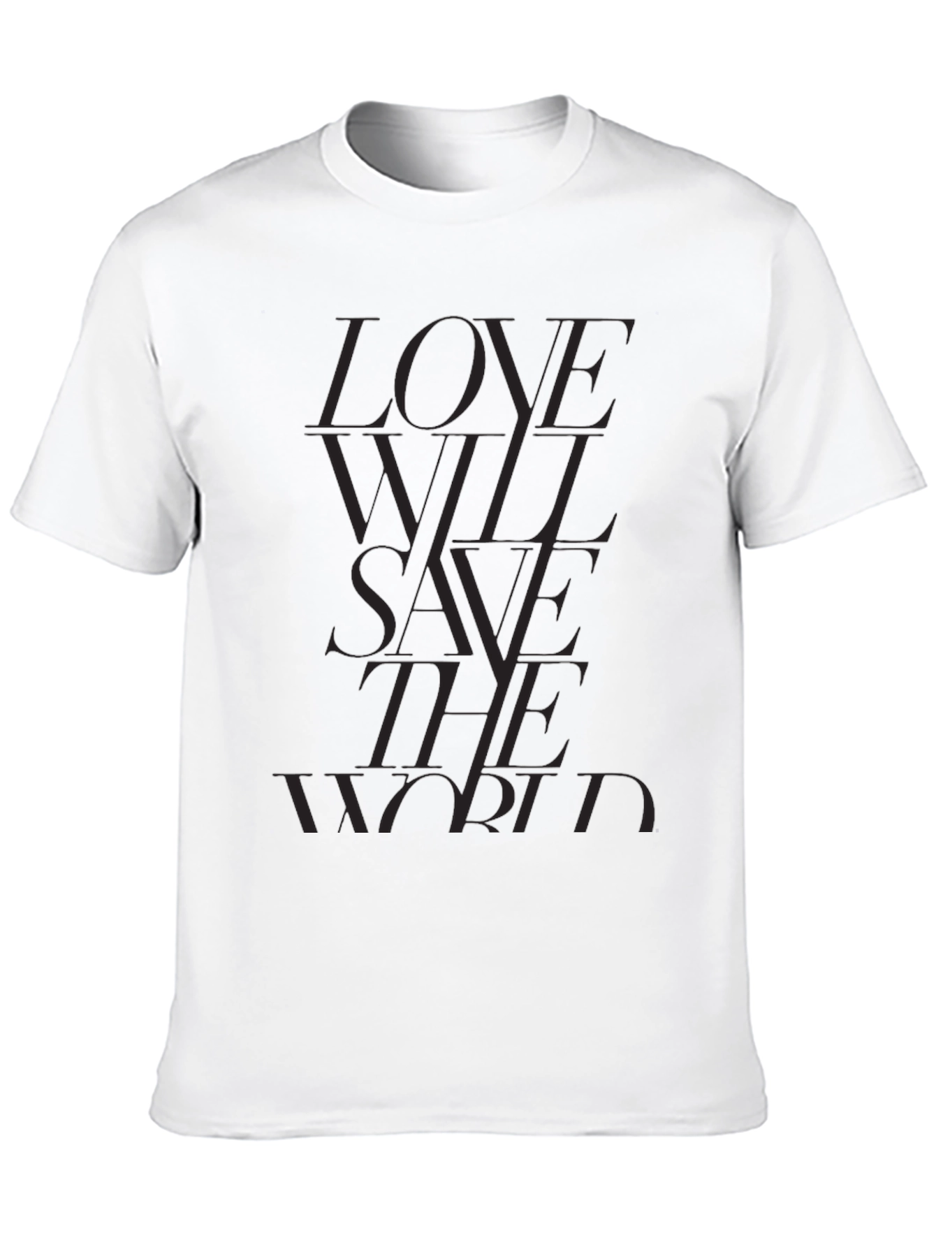Black Love Will Save T-Shirt - Black Stylish Tee view 10