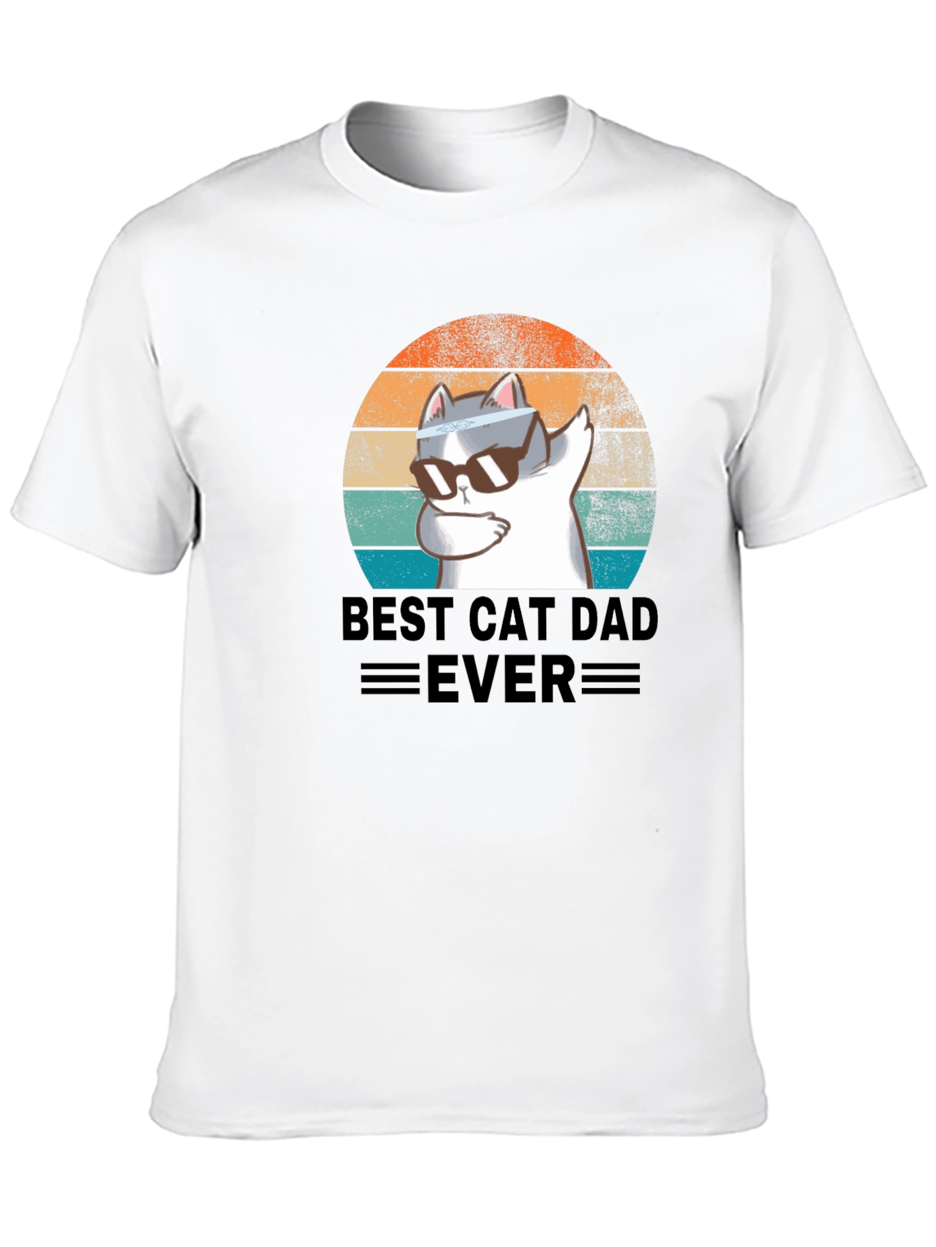 Black Best Cat Dad Ever T-Shirt view 10