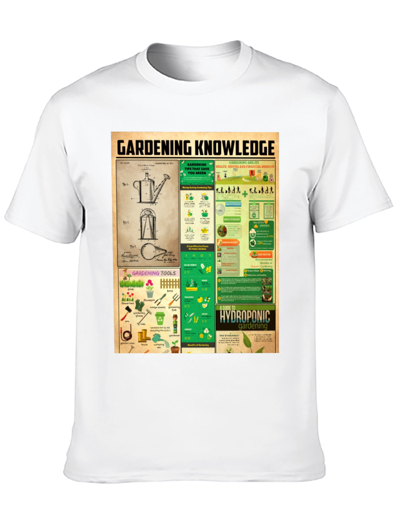 Black Gardening Knowledge T-Shirt view 10