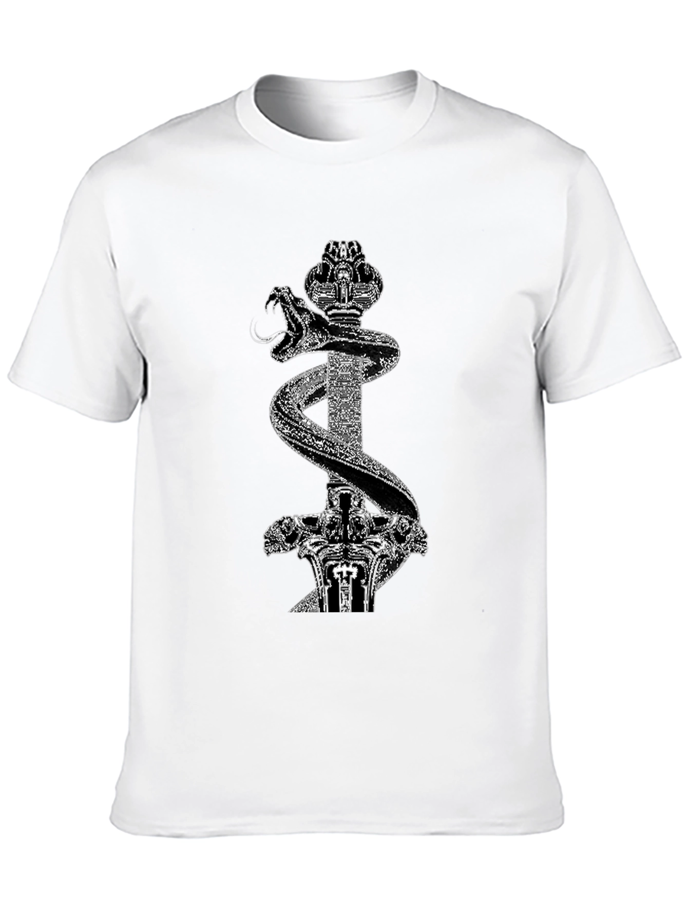 Black Black T-Shirt with Snake & Sword Graphic view 10