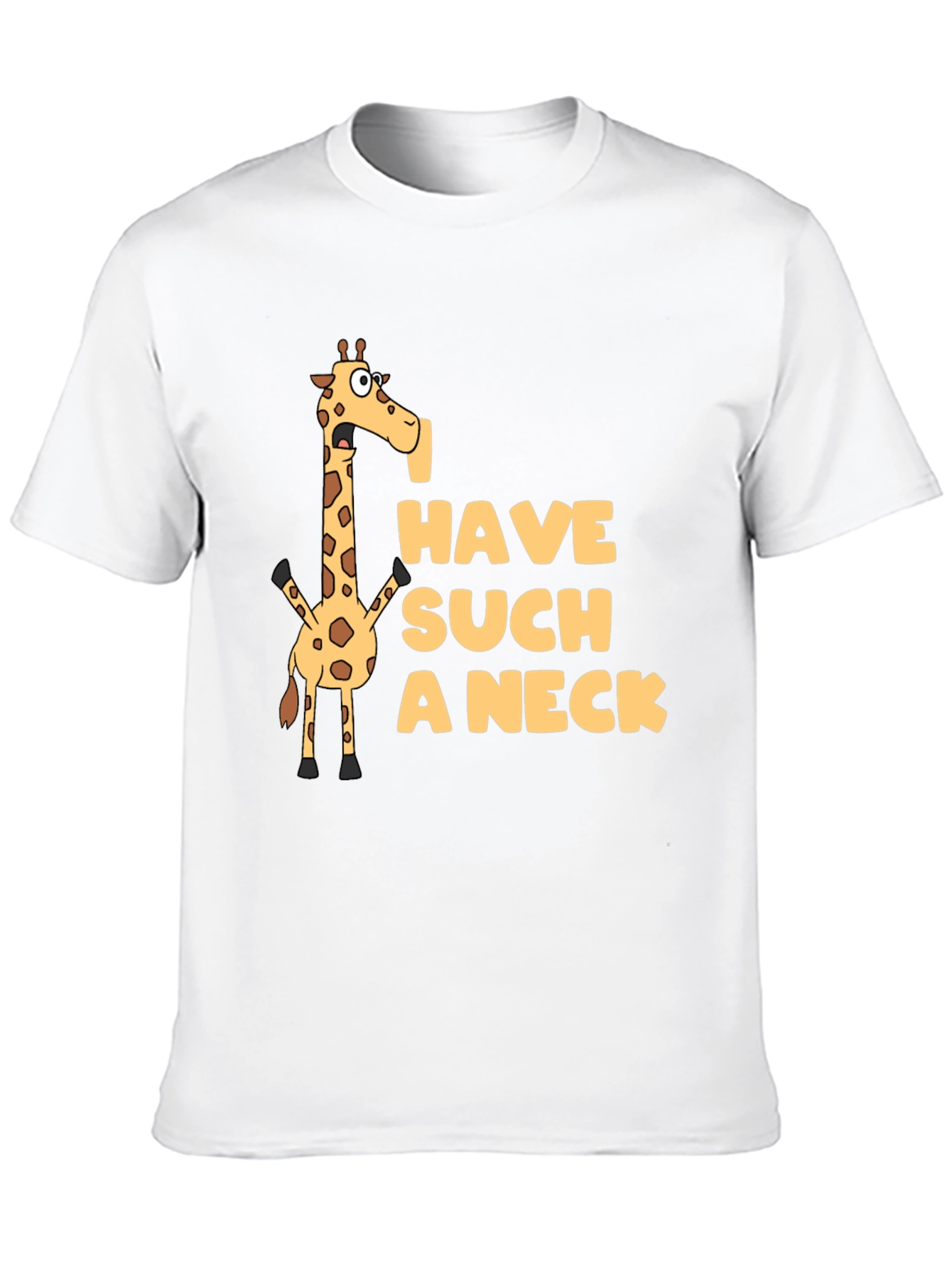 Black Funny Giraffe 'Have Such a Neck' Graphic Tee view 10