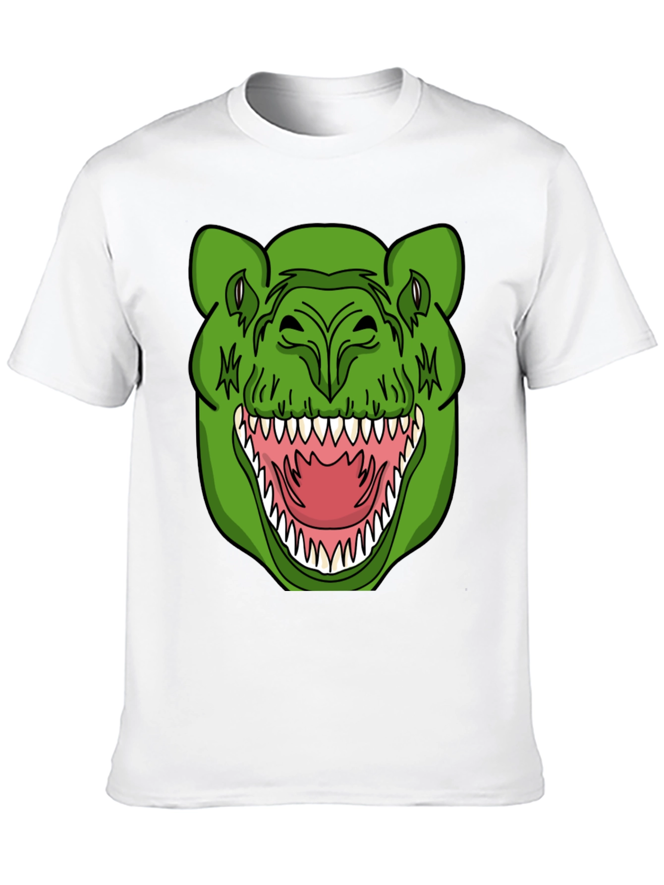Black Dinosaur Graphic T-Shirt - Black Crew Neck Tee view 10
