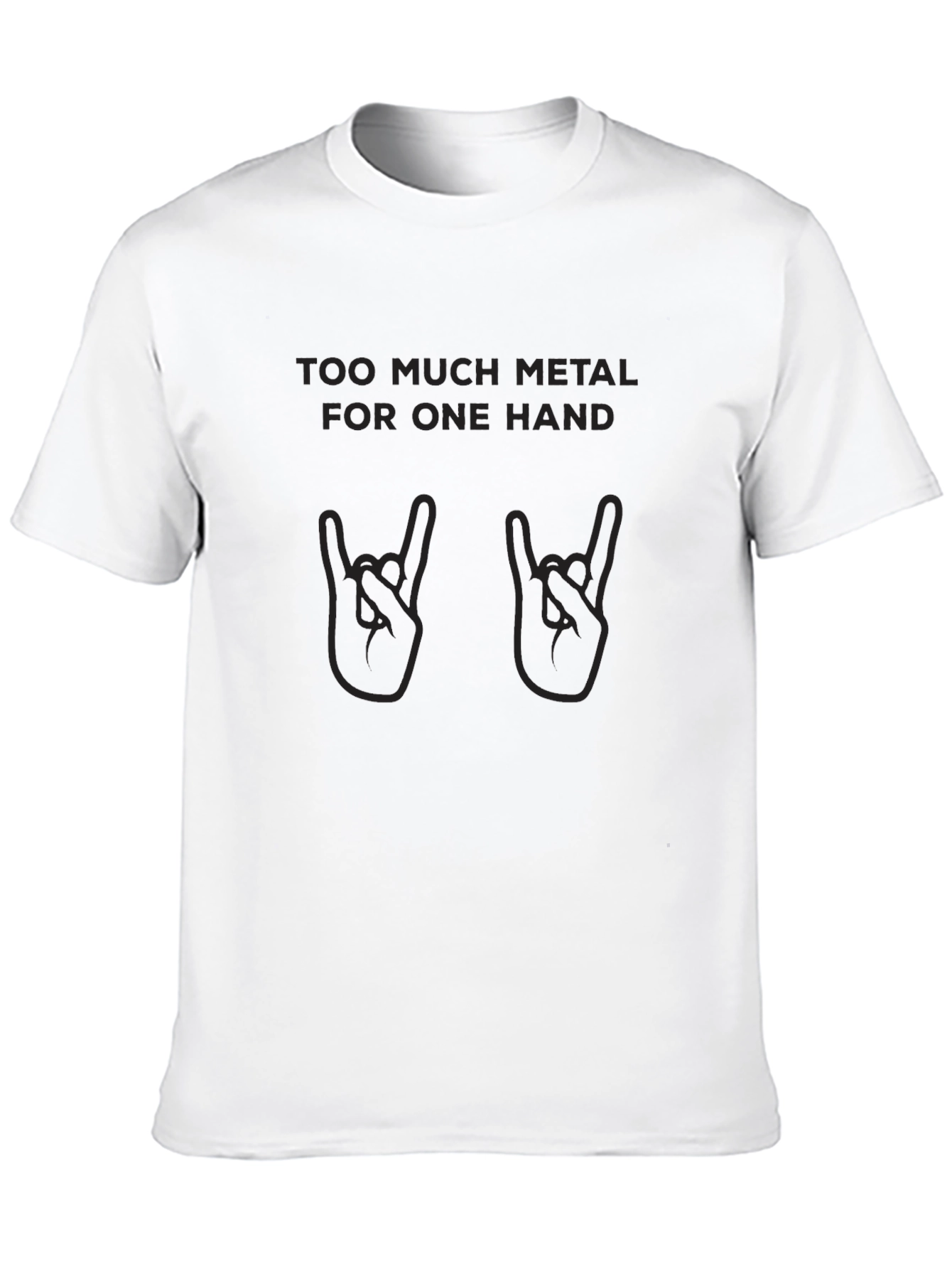Black Metal Hand Sign T-Shirt view 10