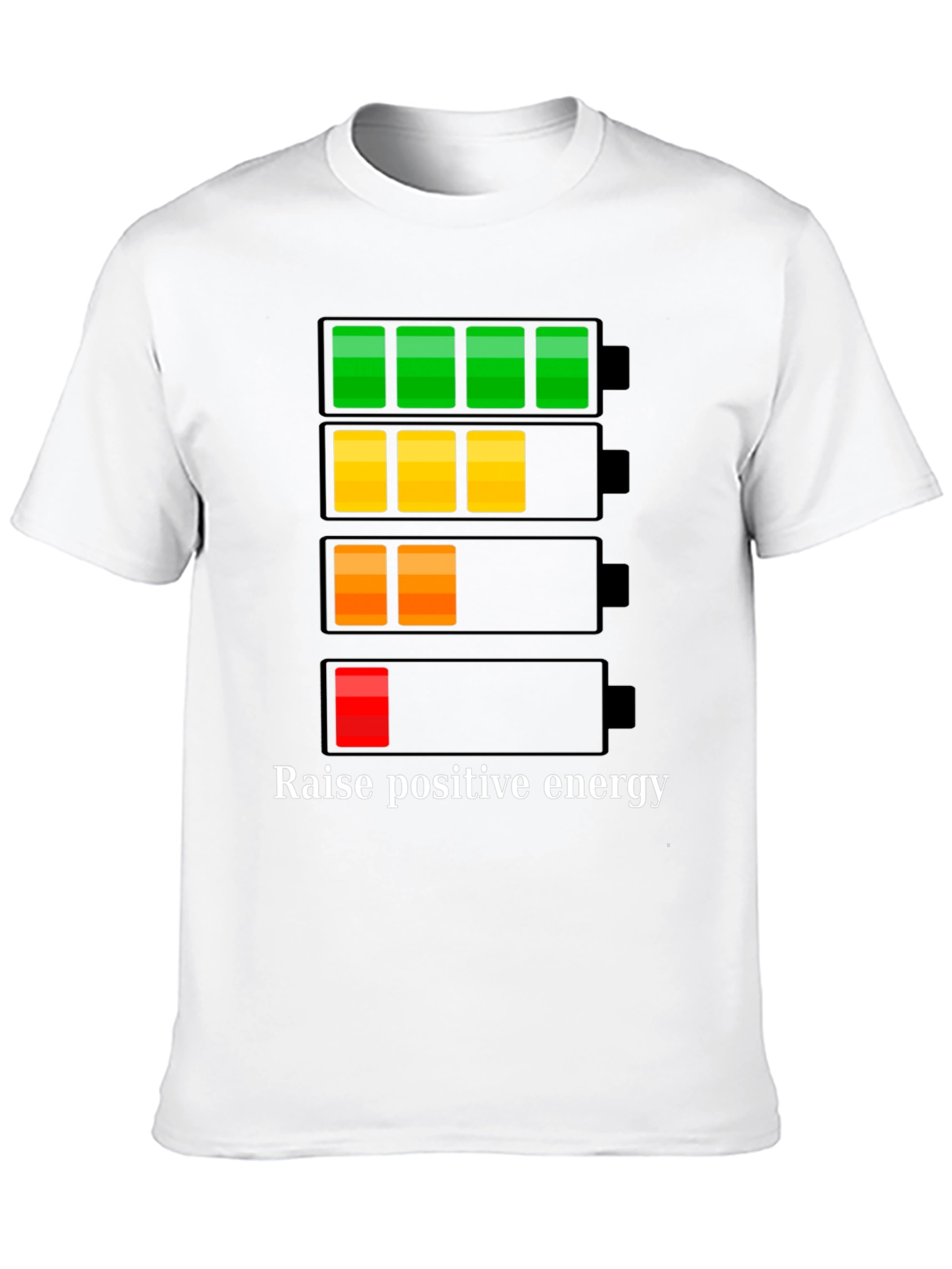 Black Raise Positive Energy T-Shirt - Battery Level Graphic view 10