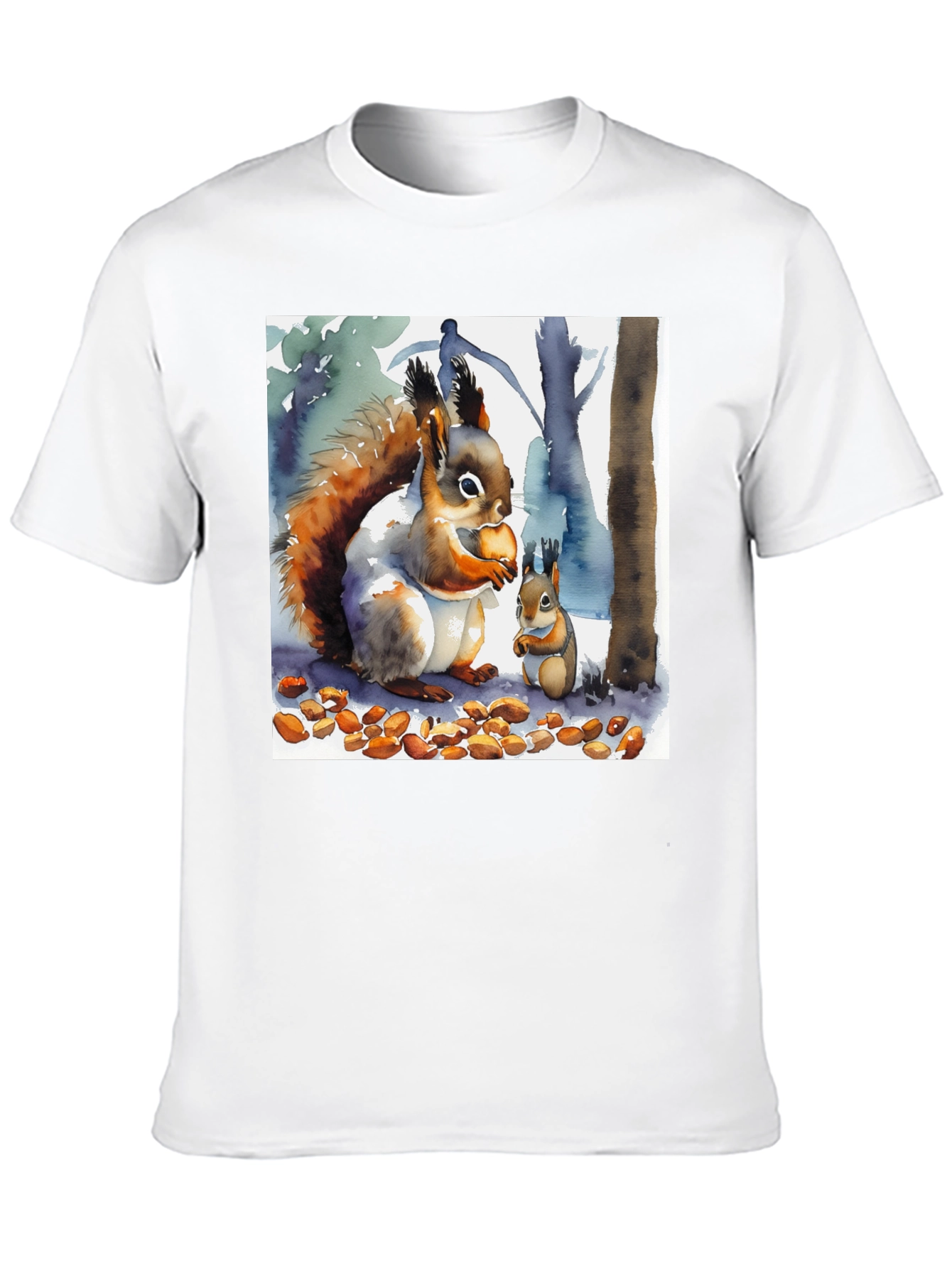 Black Squirrel Watercolor Graphic Tee view 10
